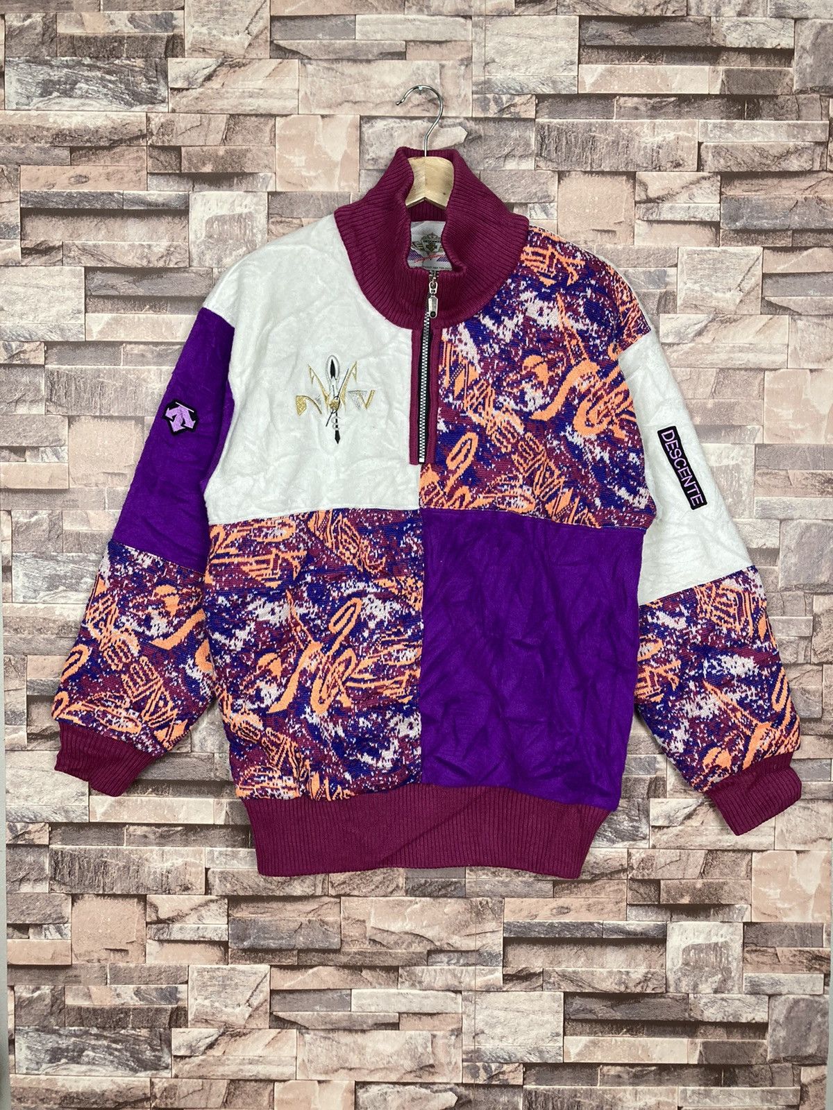 Descente × Japanese Brand Descente sweater fleece half zipper up #18-4 Size US L / EU 52-54 / 3 - 1 Thumbnail