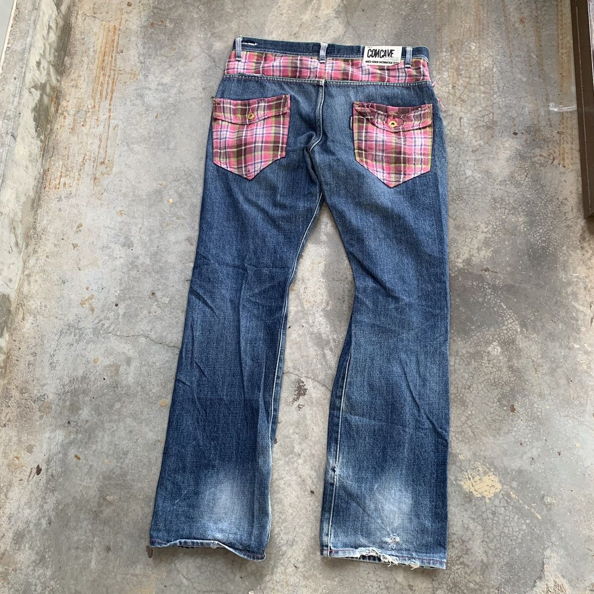 Japanese Brand MadeInJapan Concave Attempt Patchwork Flared WIDELEG Jeans Size US 32 / EU 48 - 5 Thumbnail