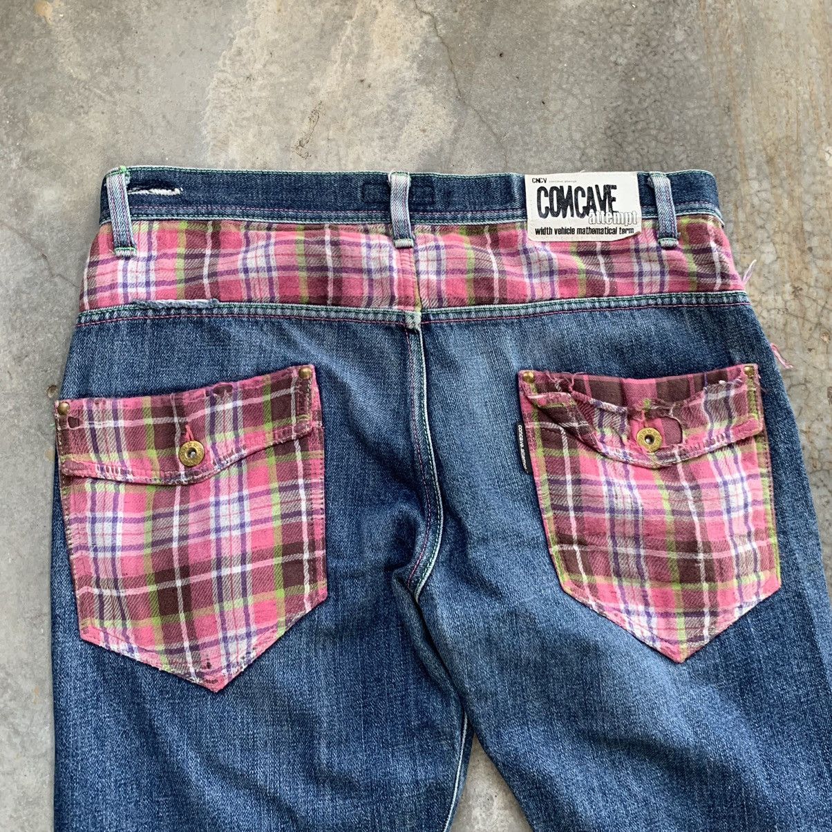 Japanese Brand MadeInJapan Concave Attempt Patchwork Flared WIDELEG Jeans Size US 32 / EU 48 - 7 Thumbnail