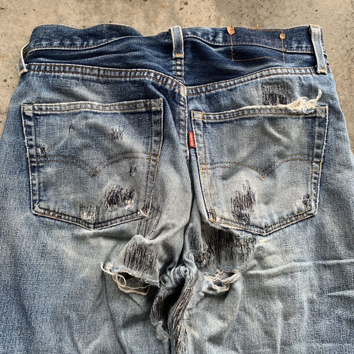 Levi's Vintage 90s Levis Big E Trashed Distressed Jeans Denim Pant Size US 29 - 7 Thumbnail