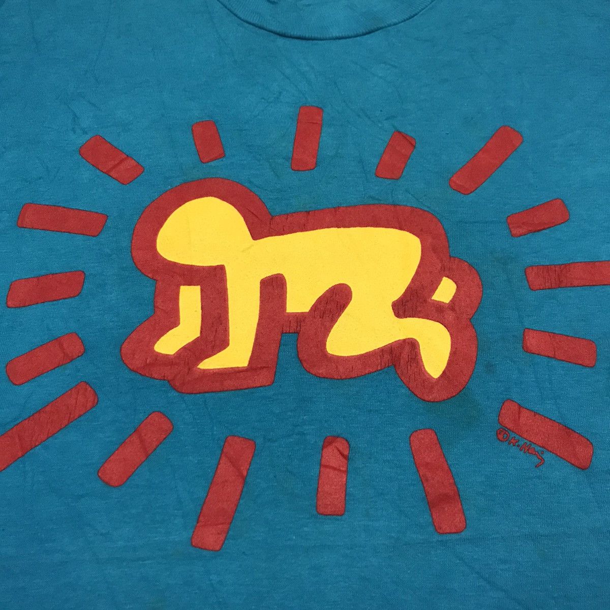 Keith Haring VINTAGE 90s KEITH HAIRING BIGLOGO T-shirt Size US S / EU 44-46 / 1 - 9 Thumbnail