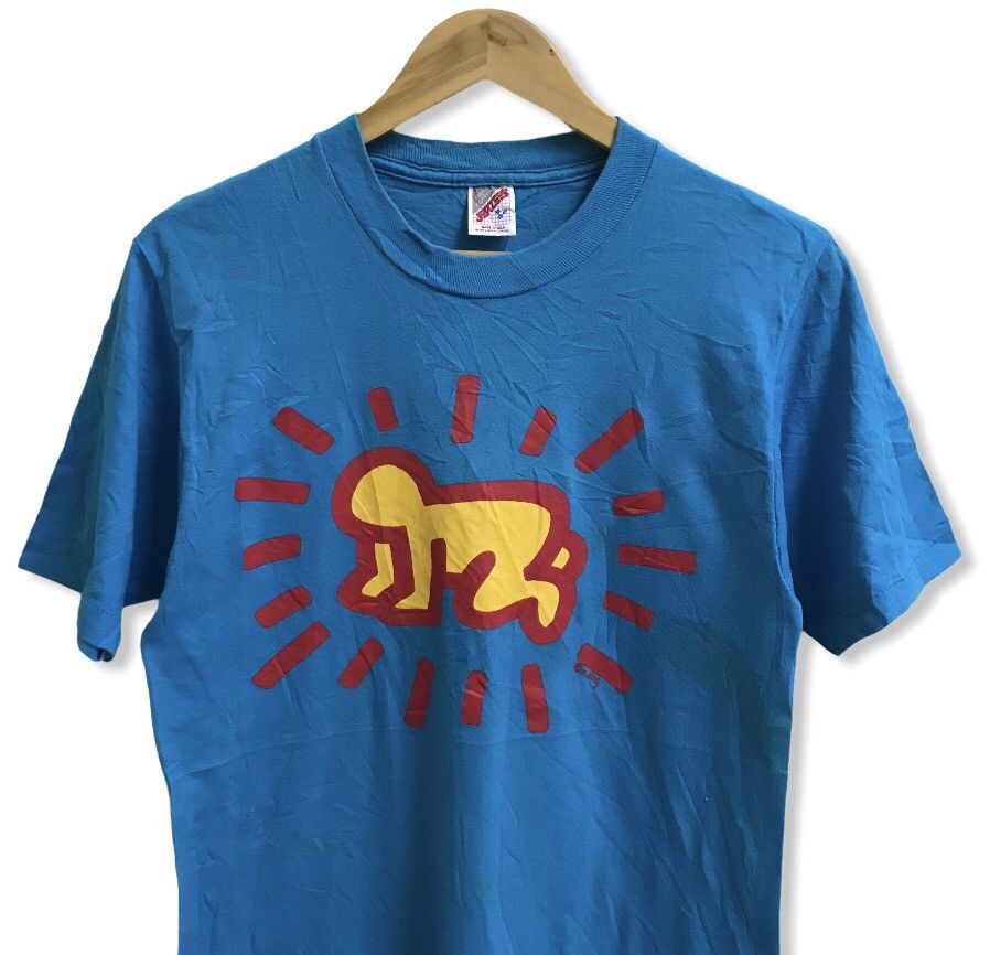 Keith Haring VINTAGE 90s KEITH HAIRING BIGLOGO T-shirt Size US S / EU 44-46 / 1 - 2 Thumbnail