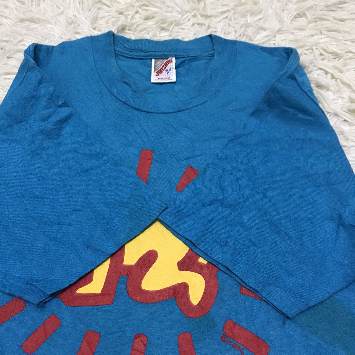 Keith Haring VINTAGE 90s KEITH HAIRING BIGLOGO T-shirt Size US S / EU 44-46 / 1 - 7 Thumbnail