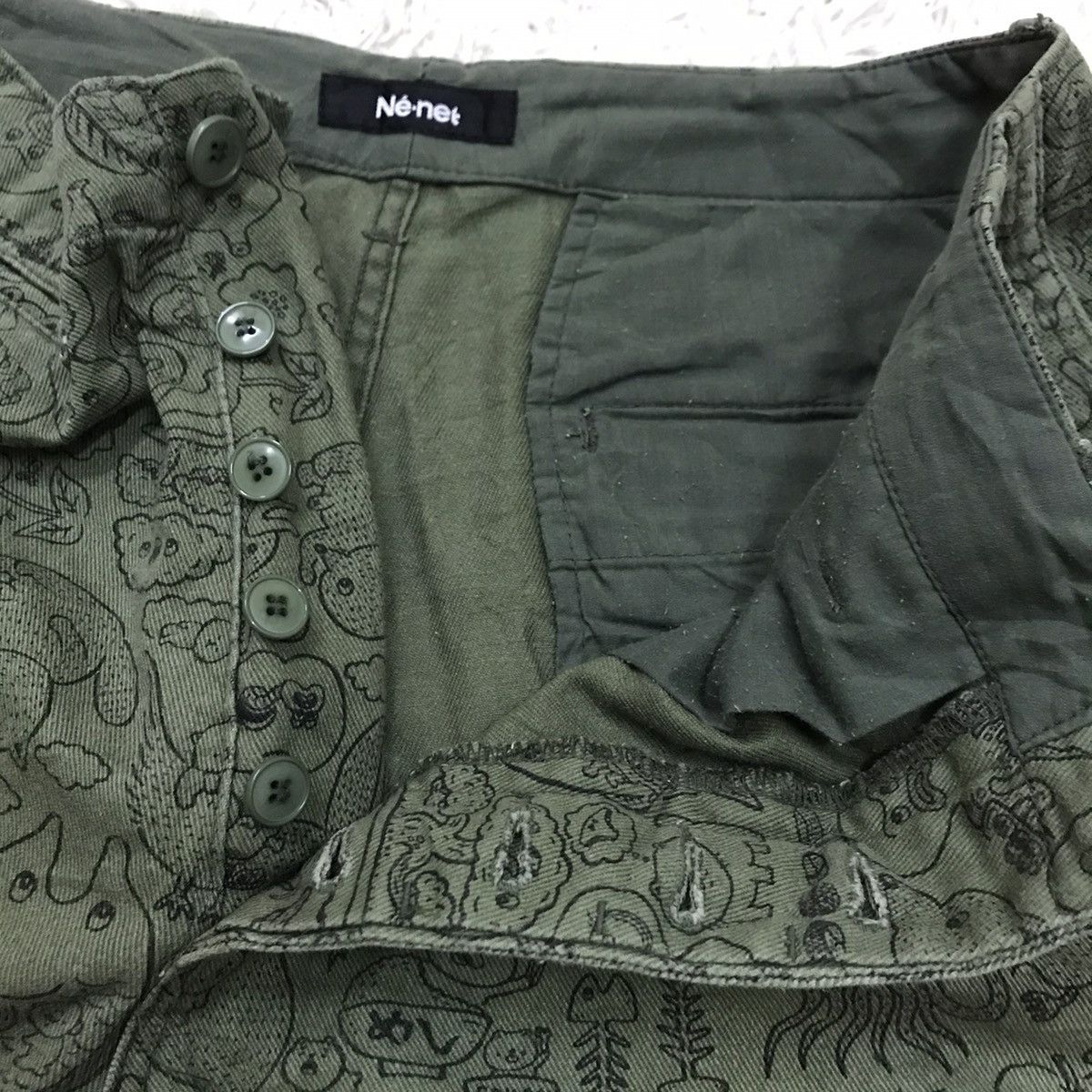 Issey Miyake Vintage Ne-Net Alloverprint Cropped Pants Size US 30 / EU 46 - 10 Thumbnail
