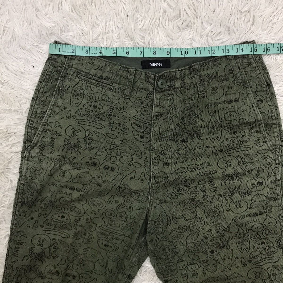 Issey Miyake Vintage Ne-Net Alloverprint Cropped Pants Size US 30 / EU 46 - 14 Thumbnail