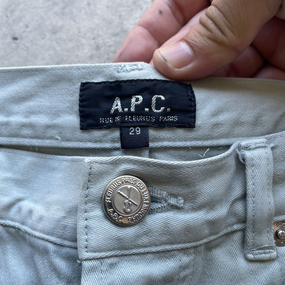 A.P.C. W30x27🔥 Vintage A.P.C Faded Trousers Casual Pants 5 Pocket Size US 30 / EU 46 - 8 Thumbnail