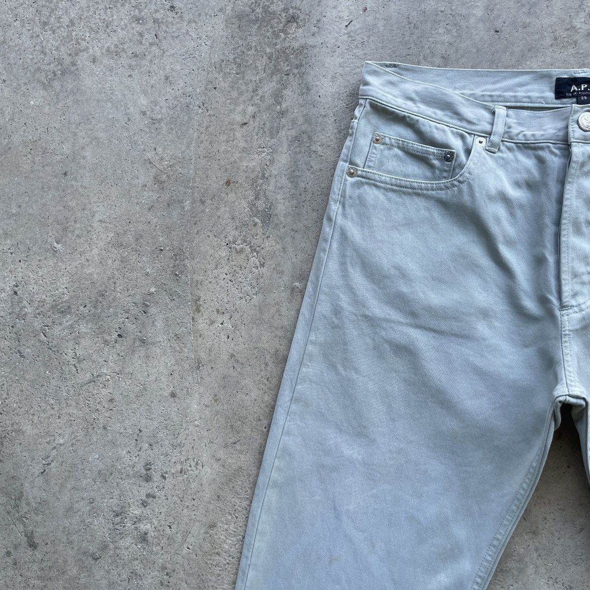 A.P.C. W30x27🔥 Vintage A.P.C Faded Trousers Casual Pants 5 Pocket Size US 30 / EU 46 - 5 Thumbnail