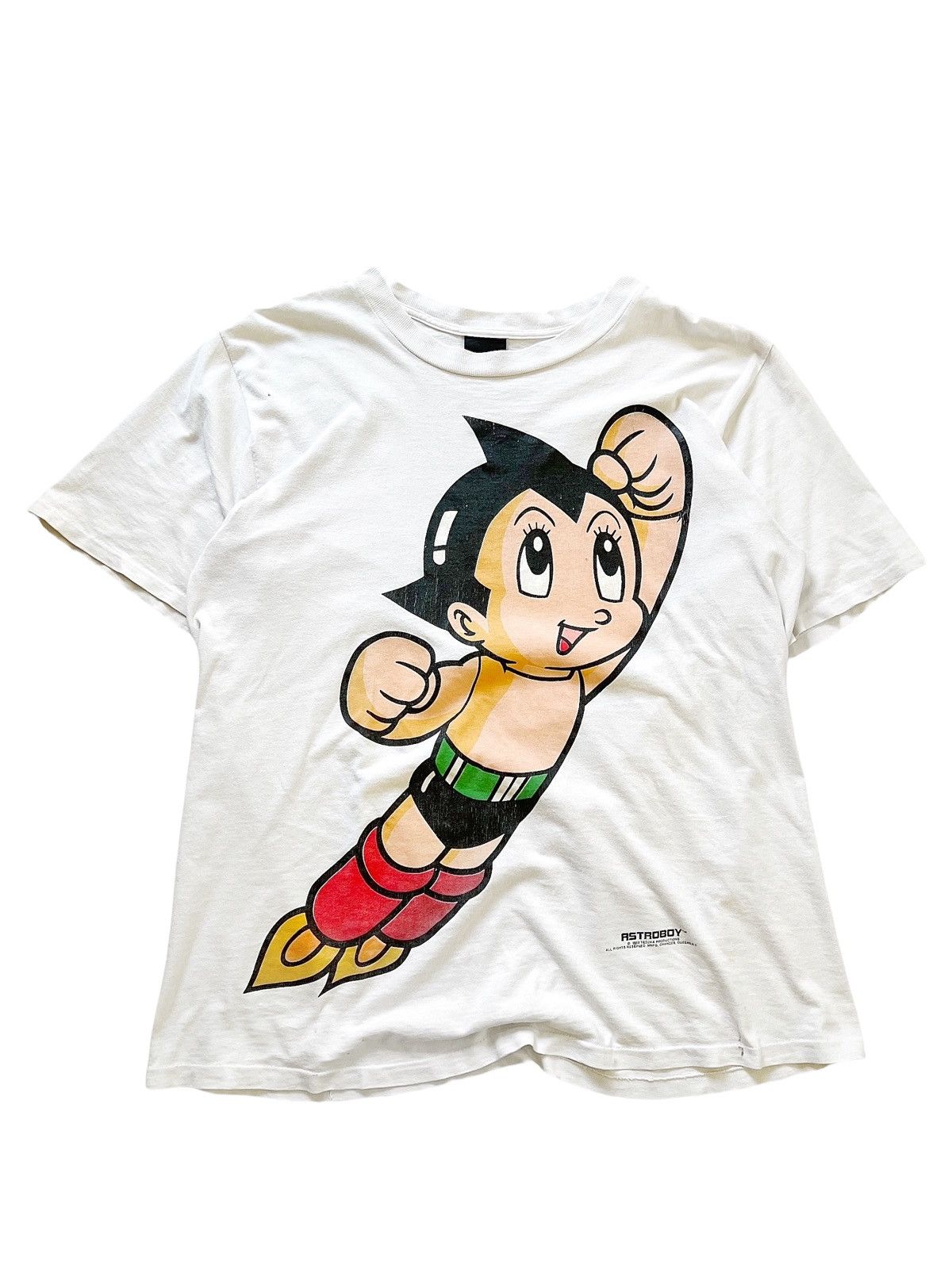 Vintage Vintage 1990’s Astro Boy Distressed Shirt Size US XL / EU 56 / 4 - 1 Thumbnail
