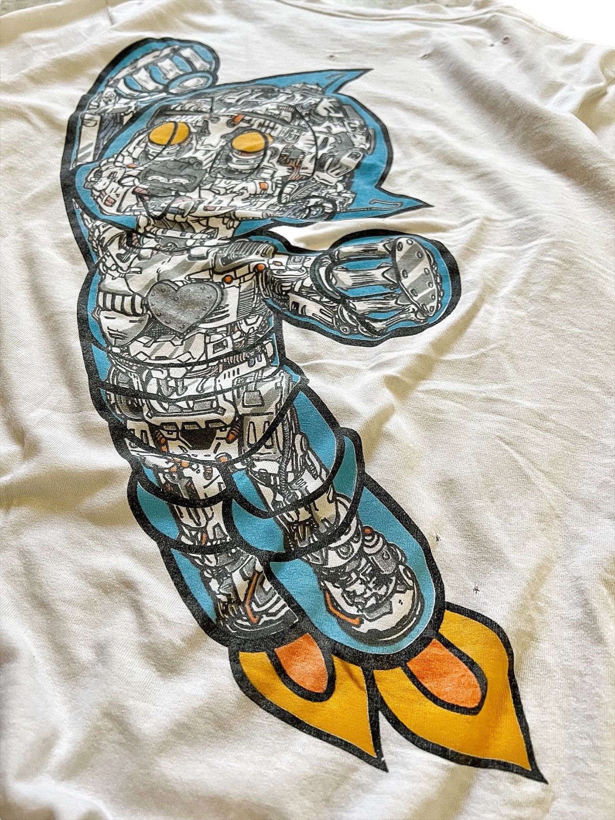 Vintage Vintage 1990’s Astro Boy Distressed Shirt Size US XL / EU 56 / 4 - 10 Thumbnail