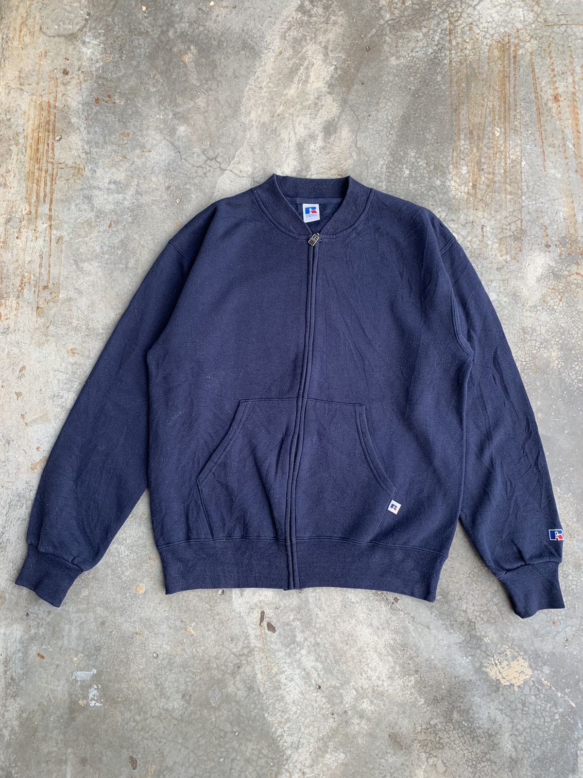 Russell Athletic Vintage Russell Athletic Plain Zip Up Jacket Size US L / EU 52-54 / 3 - 1 Thumbnail