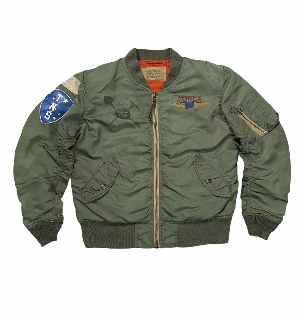 Avirex Flight jacket avirex MA-1 with print us navy Size US M / EU 48-50 / 2 - 2 Thumbnail