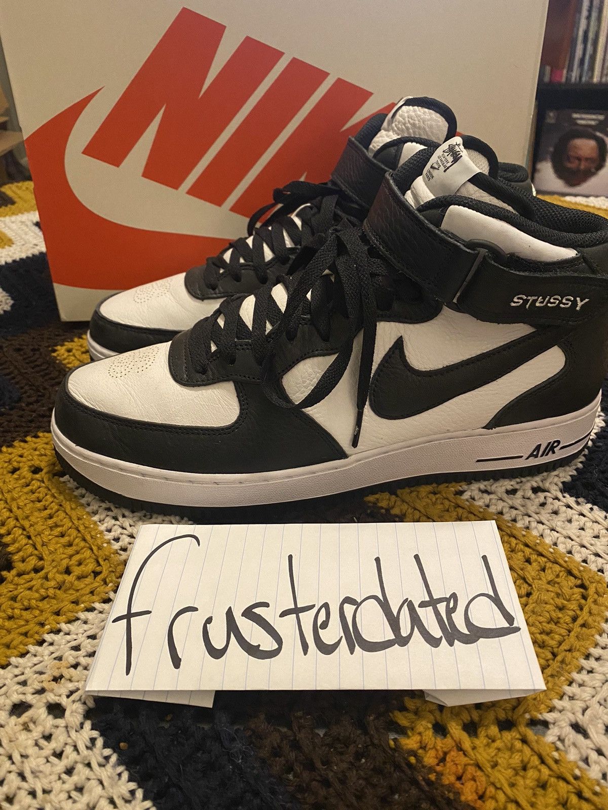 Nike Stussy Air Force 1 MID Size 11 Grailed