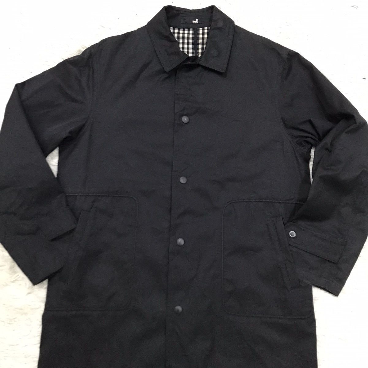 Japanese Brand Sec inter PLG canvas snap button long jacket Size US M / EU 48-50 / 2 - 9 Thumbnail