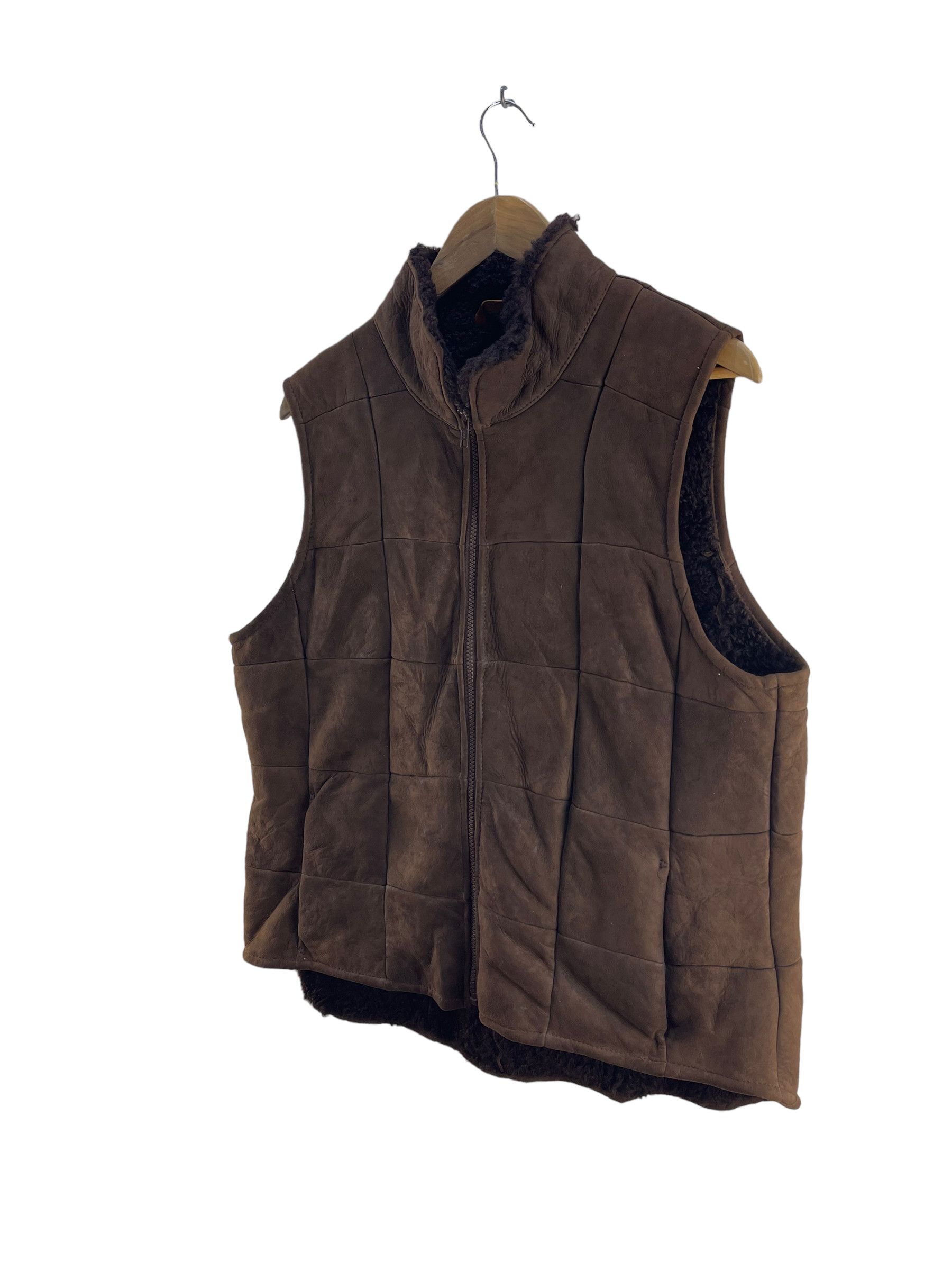 Designer × Leather BONZ Shearling Lamb Skin Leather Vest Size US M / EU 48-50 / 2 - 5 Thumbnail