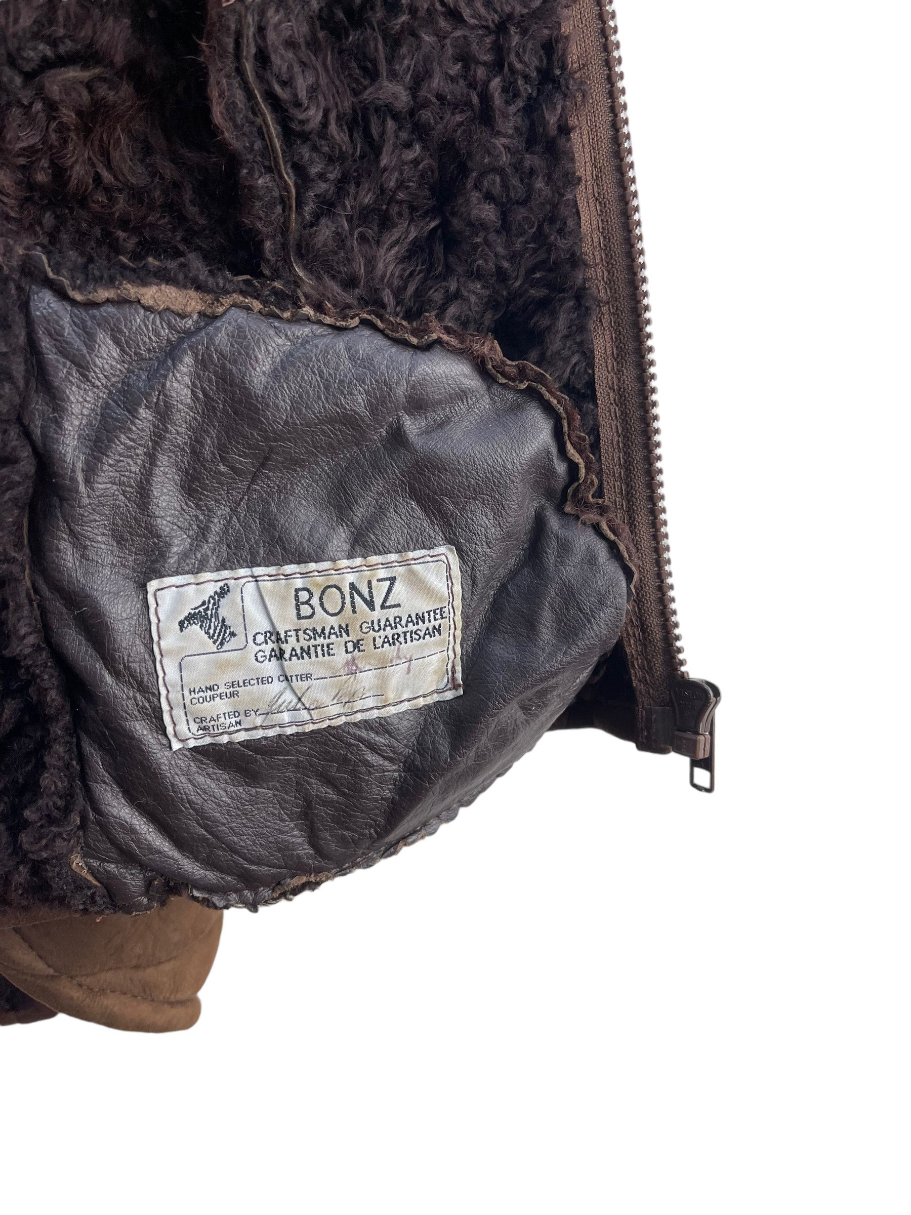 Designer × Leather BONZ Shearling Lamb Skin Leather Vest Size US M / EU 48-50 / 2 - 10 Thumbnail