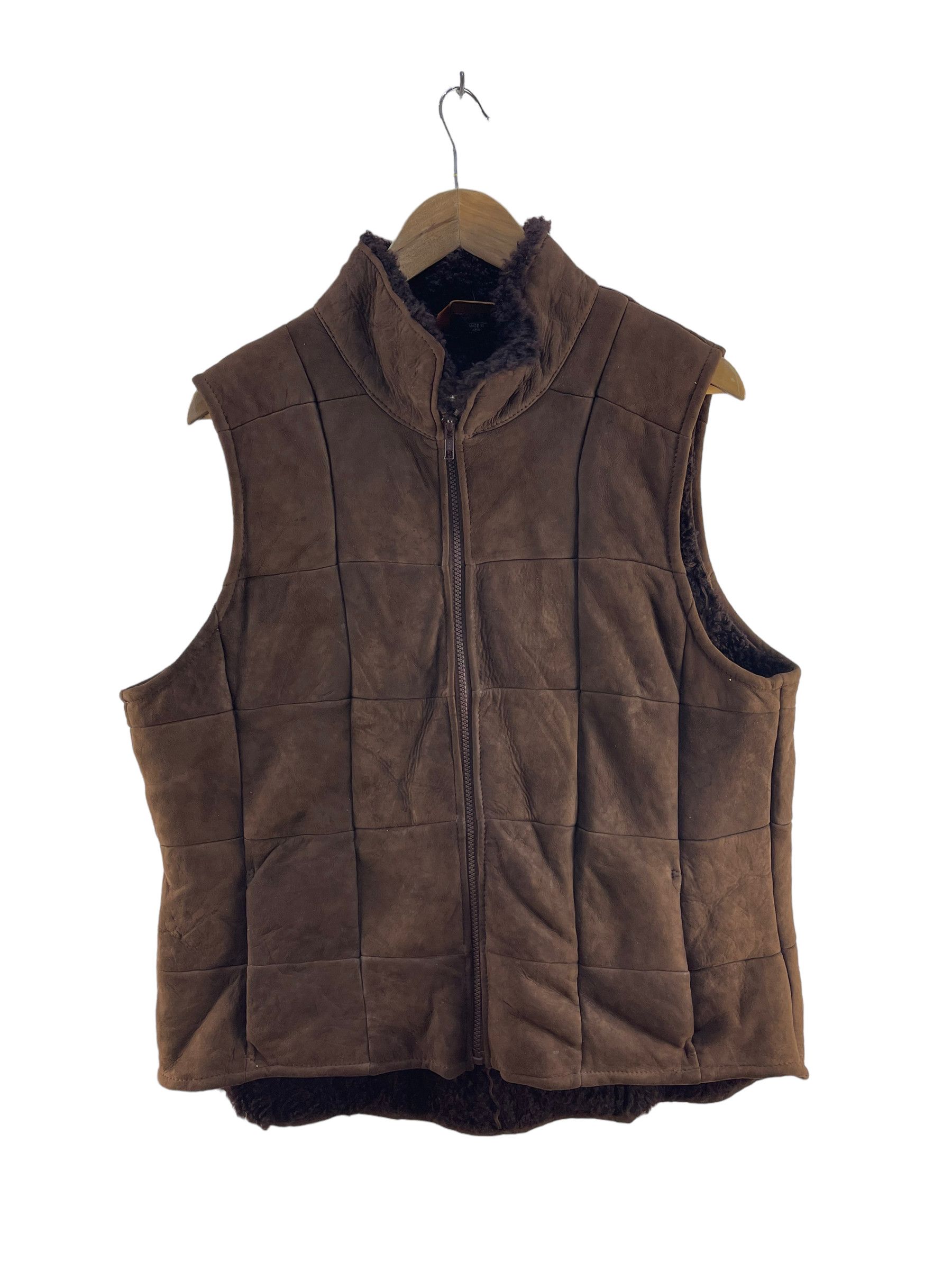 Designer × Leather BONZ Shearling Lamb Skin Leather Vest Size US M / EU 48-50 / 2 - 1 Thumbnail