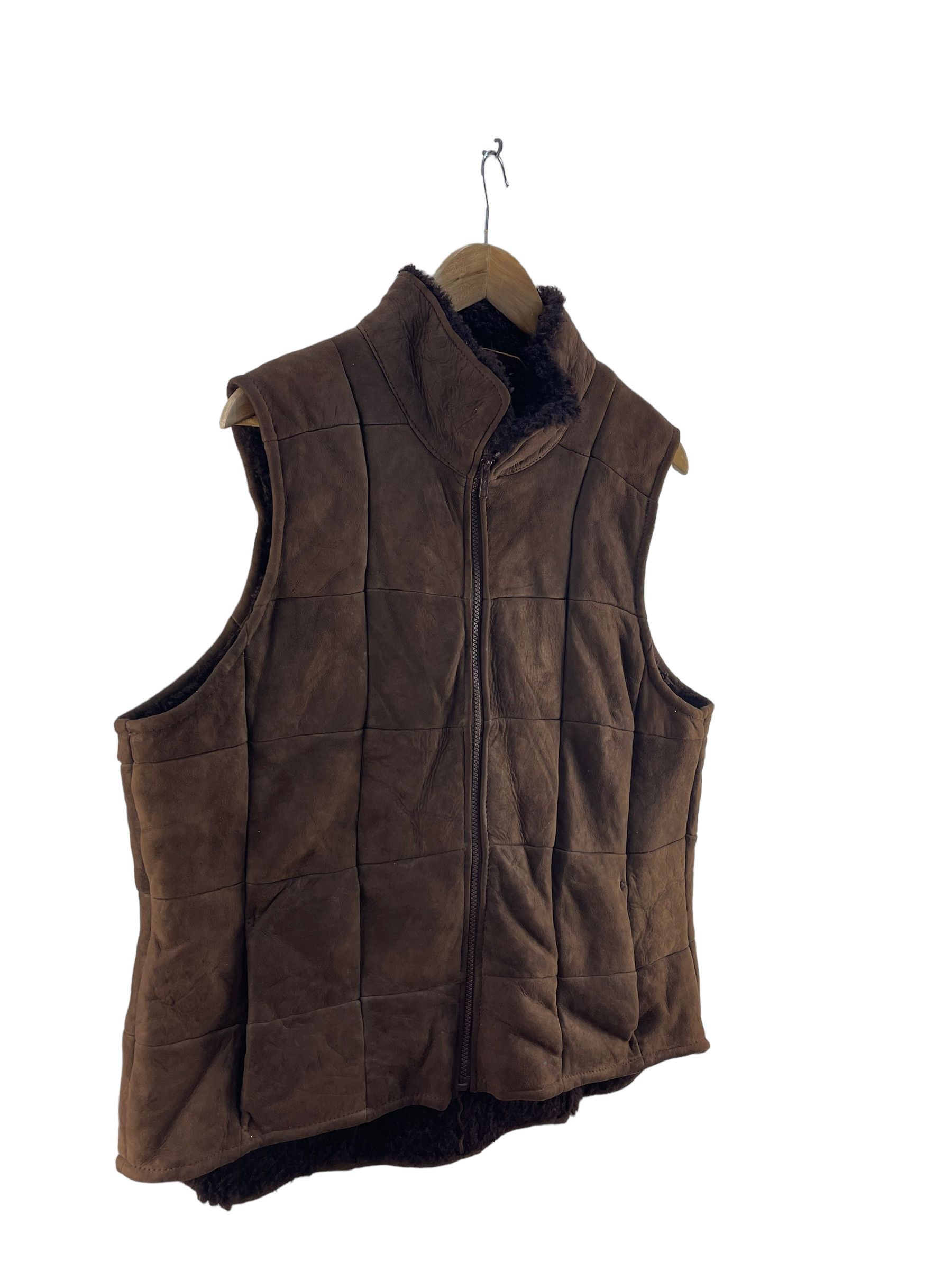 Designer × Leather BONZ Shearling Lamb Skin Leather Vest Size US M / EU 48-50 / 2 - 4 Thumbnail