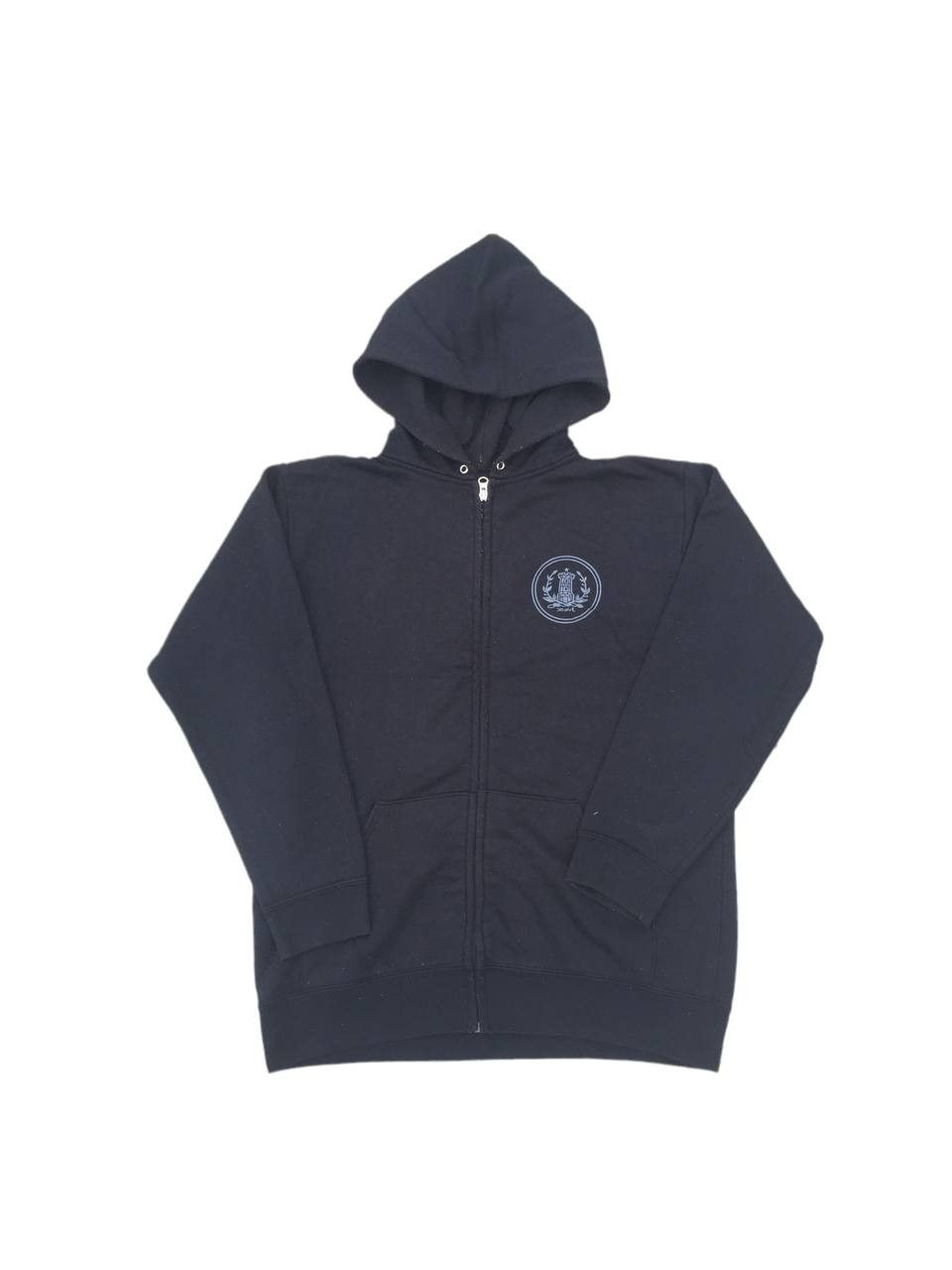 image of Designer Vintage X-Girl Castle Logo Fullzip Hoodie in Black, Men's (Size Medium)