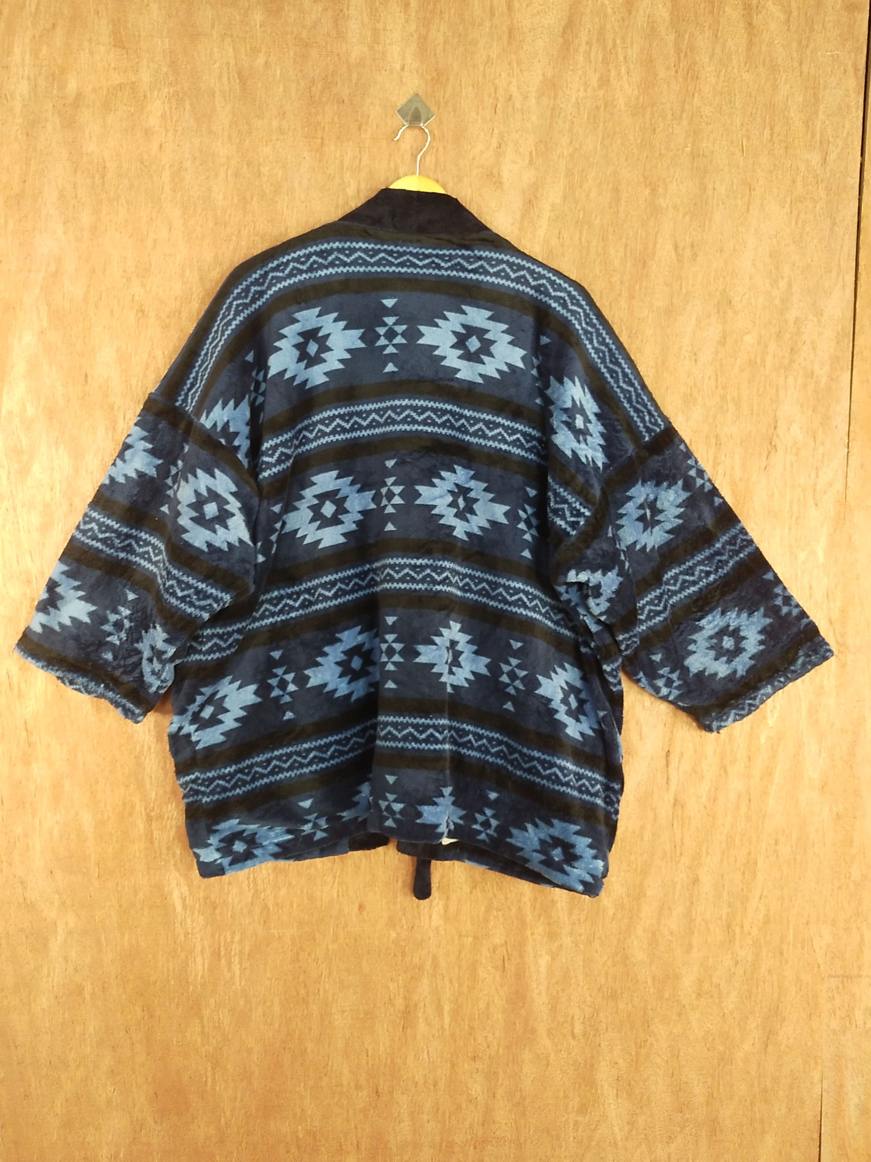 Japanese Brand Japan navajo kimono Blue/black cardigan #S100 Size US XL / EU 56 / 4 - 9 Thumbnail