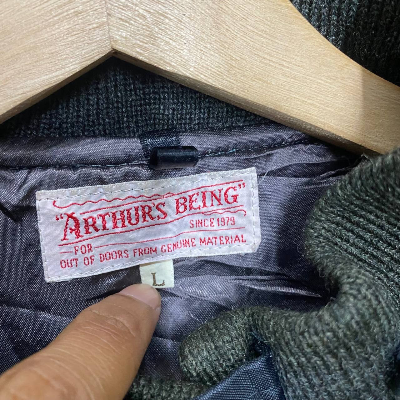 Japanese Brand × Vintage Vintage ARTHURS BEING WOOL Bomber Jacket Size US L / EU 52-54 / 3 - 2 Thumbnail