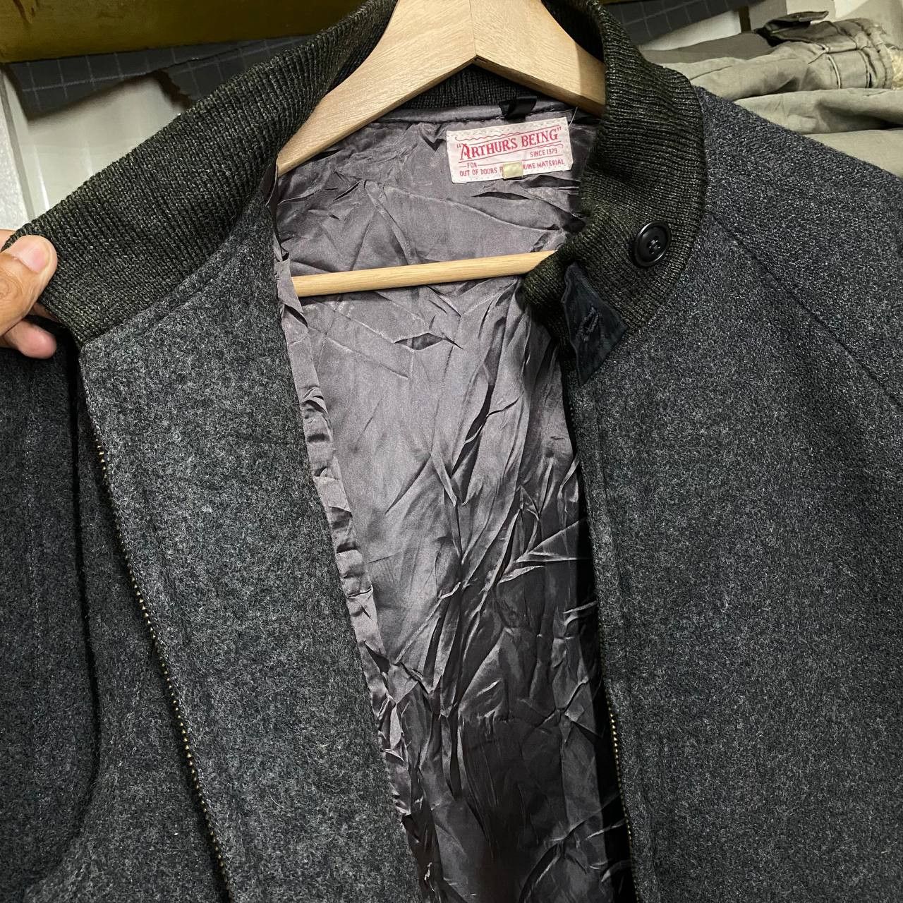 Japanese Brand × Vintage Vintage ARTHURS BEING WOOL Bomber Jacket Size US L / EU 52-54 / 3 - 4 Thumbnail