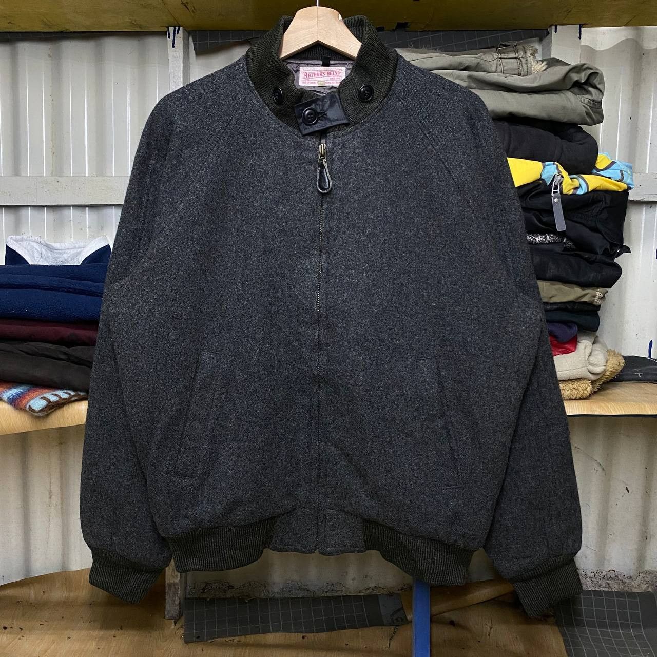 Japanese Brand × Vintage Vintage ARTHURS BEING WOOL Bomber Jacket Size US L / EU 52-54 / 3 - 1 Thumbnail