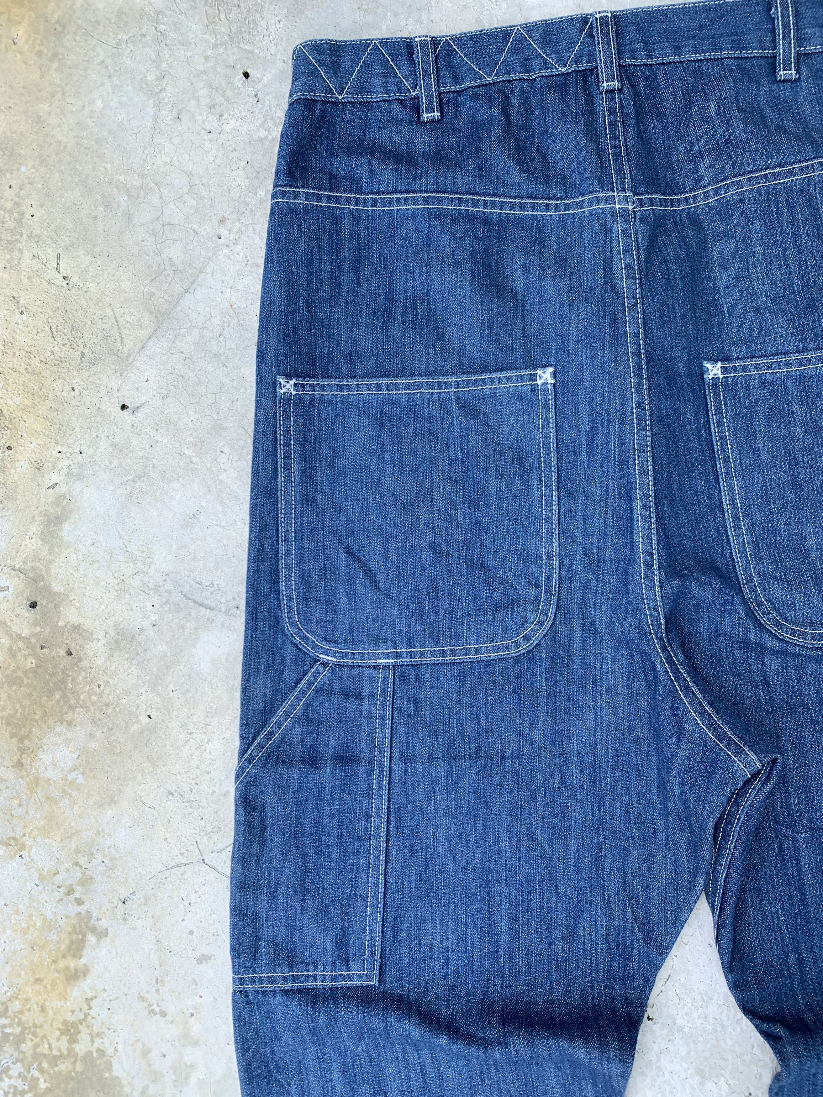 HARE Vintage Hare Drop Crotch Carpenter Denim Sarouel Pants Size US 31 - 10 Thumbnail