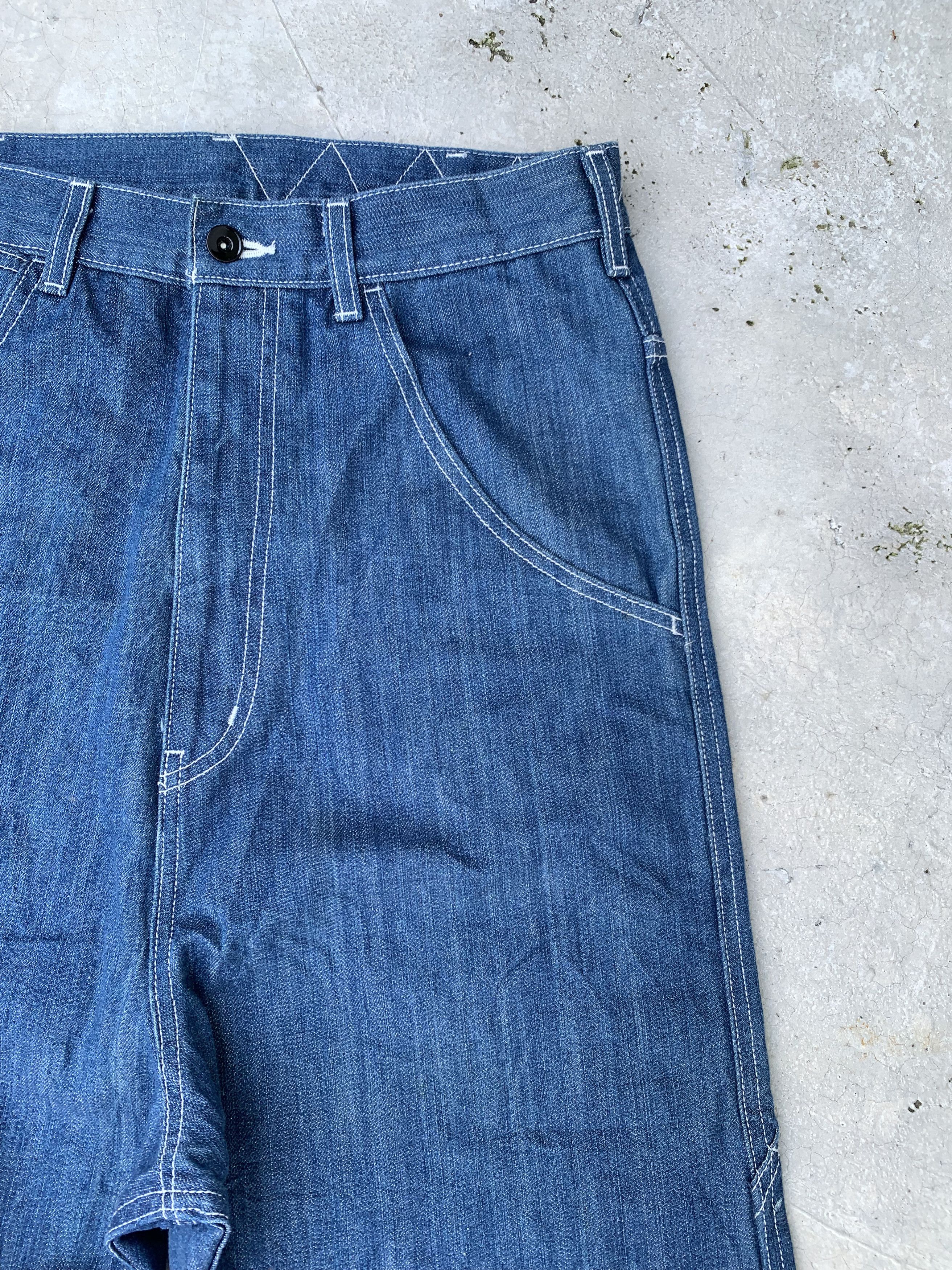 HARE Vintage Hare Drop Crotch Carpenter Denim Sarouel Pants Size US 31 - 3 Thumbnail