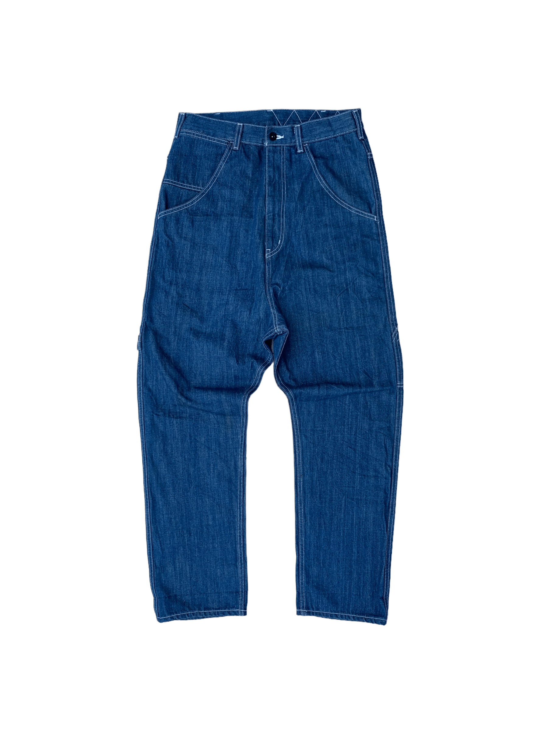 HARE Vintage Hare Drop Crotch Carpenter Denim Sarouel Pants Size US 31 - 2 Thumbnail