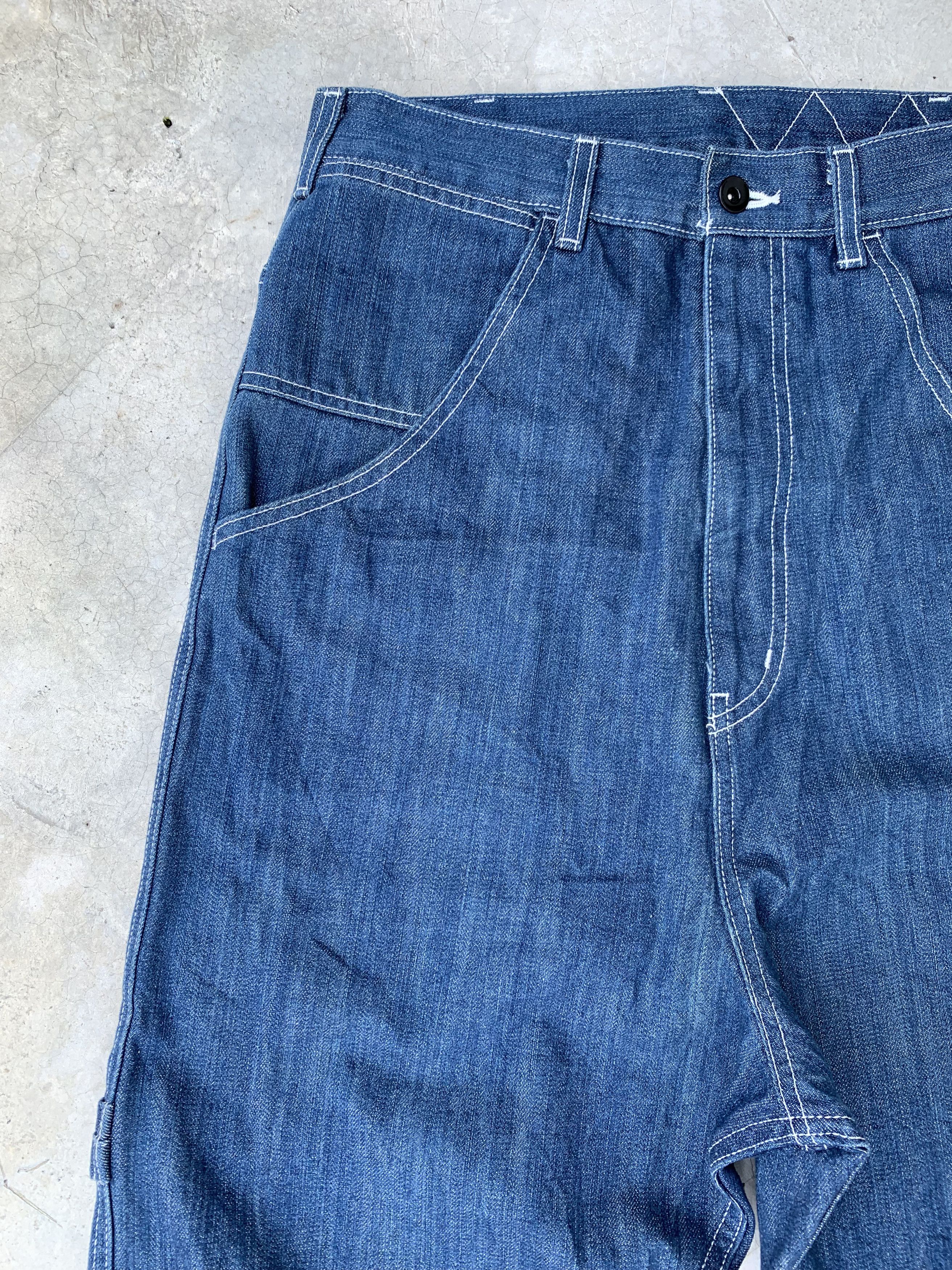 HARE Vintage Hare Drop Crotch Carpenter Denim Sarouel Pants Size US 31 - 4 Thumbnail