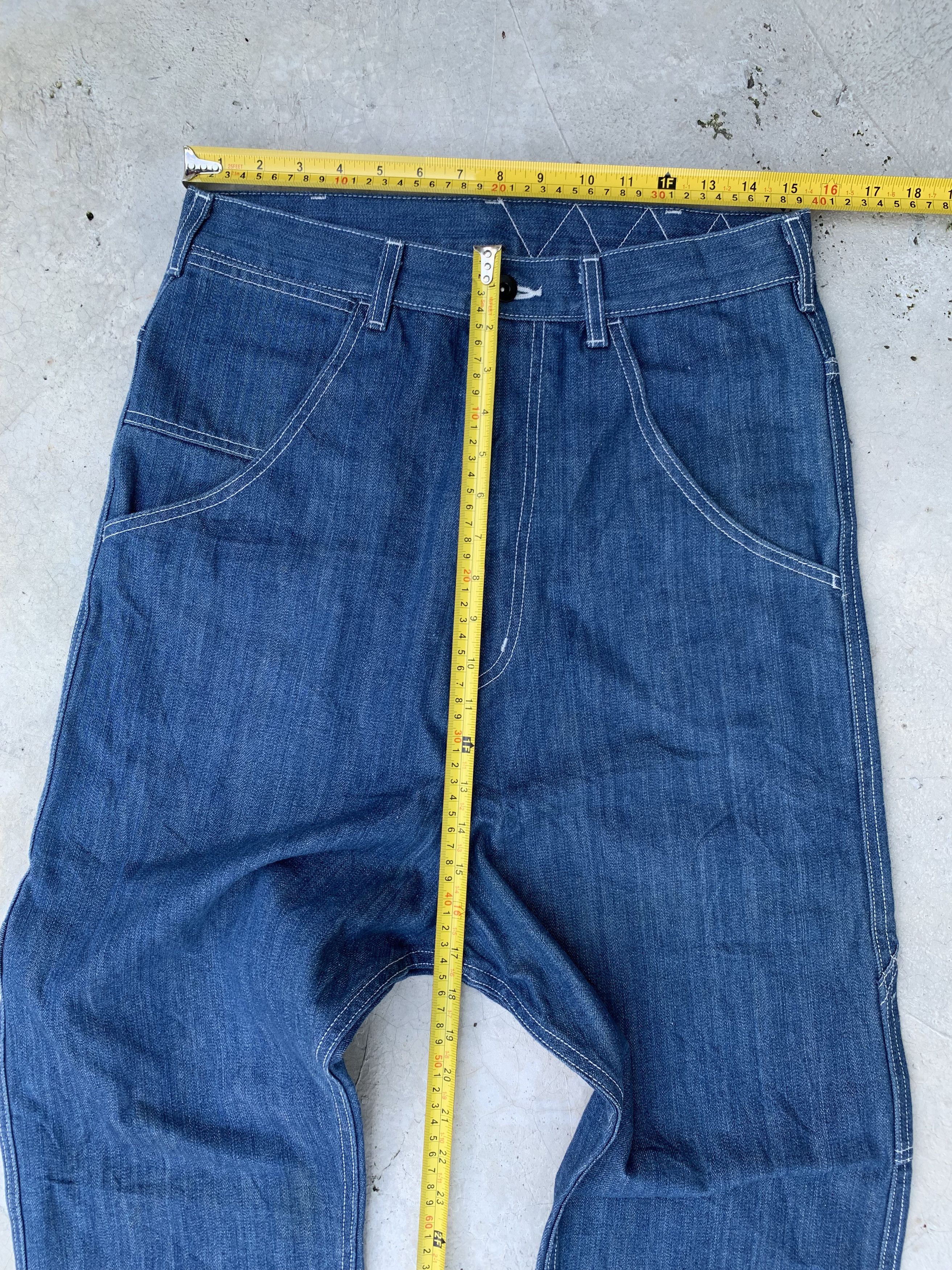 HARE Vintage Hare Drop Crotch Carpenter Denim Sarouel Pants Size US 31 - 6 Thumbnail