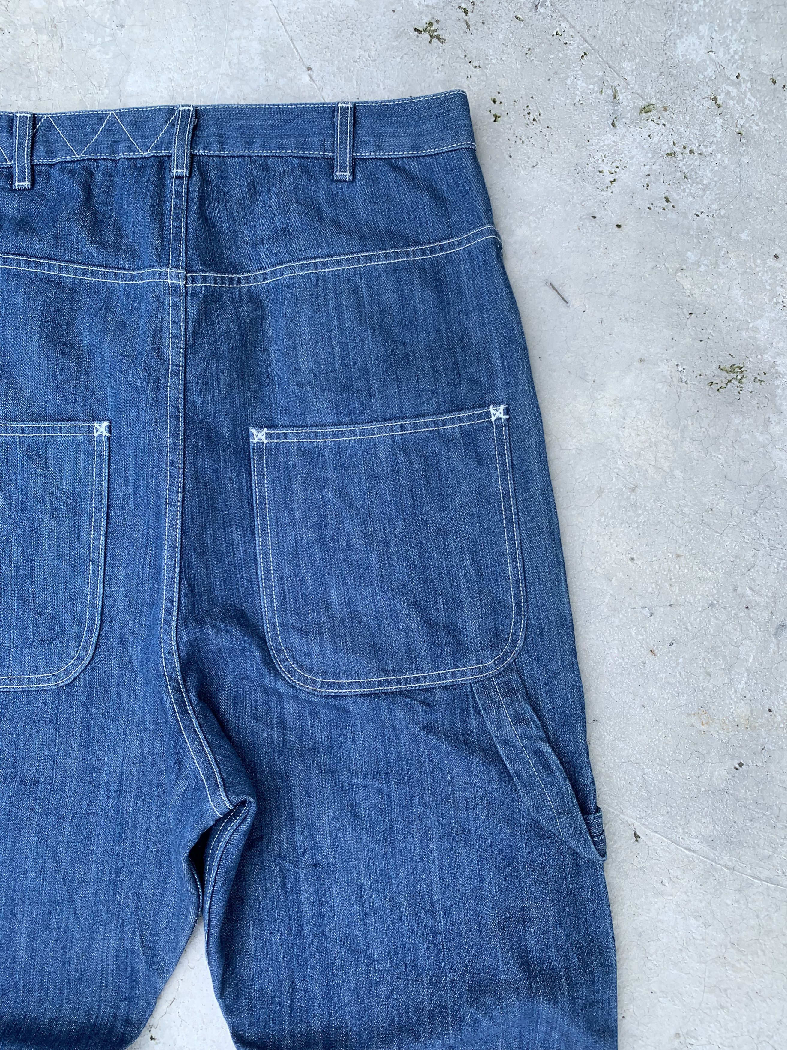 HARE Vintage Hare Drop Crotch Carpenter Denim Sarouel Pants Size US 31 - 9 Thumbnail