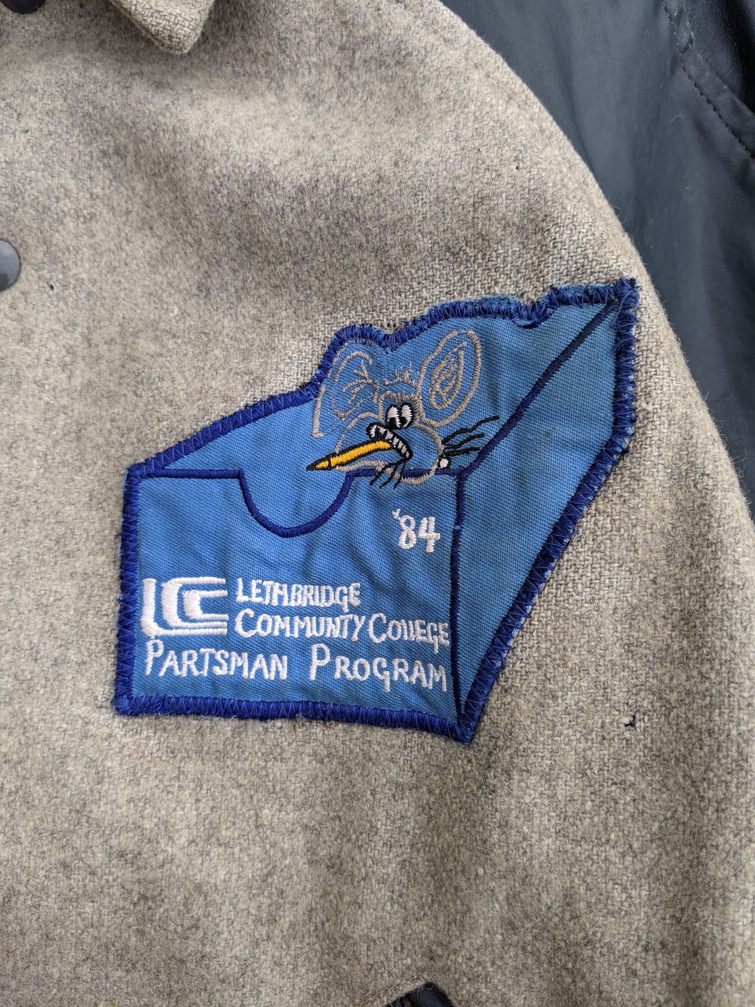 Vintage 1984 Lethbridge Community College Distress Varsity Jacket Size US M / EU 48-50 / 2 - 4 Thumbnail