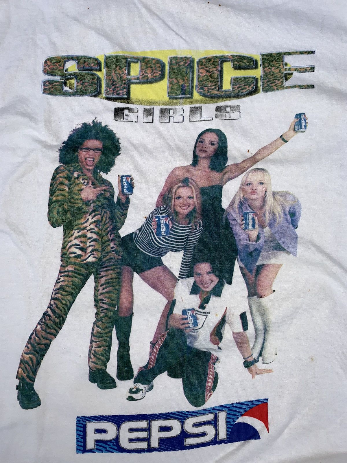 Very Rare 90s Pepsi GeneratioNEXT Spice Girl Distress T-Shirt Size US M / EU 48-50 / 2 - 3 Thumbnail