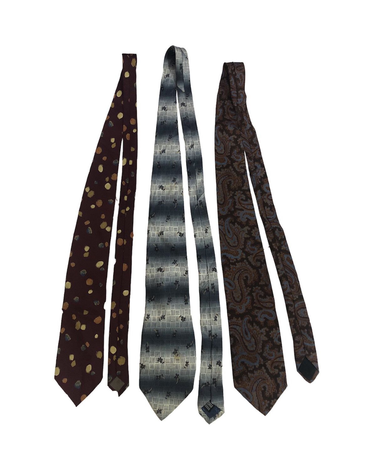 Burberry × Issey Miyake × MCM Combo 3pcs IS Burberrry MCM Necktie Silk Material Art Design Size ONE SIZE - 1 Thumbnail