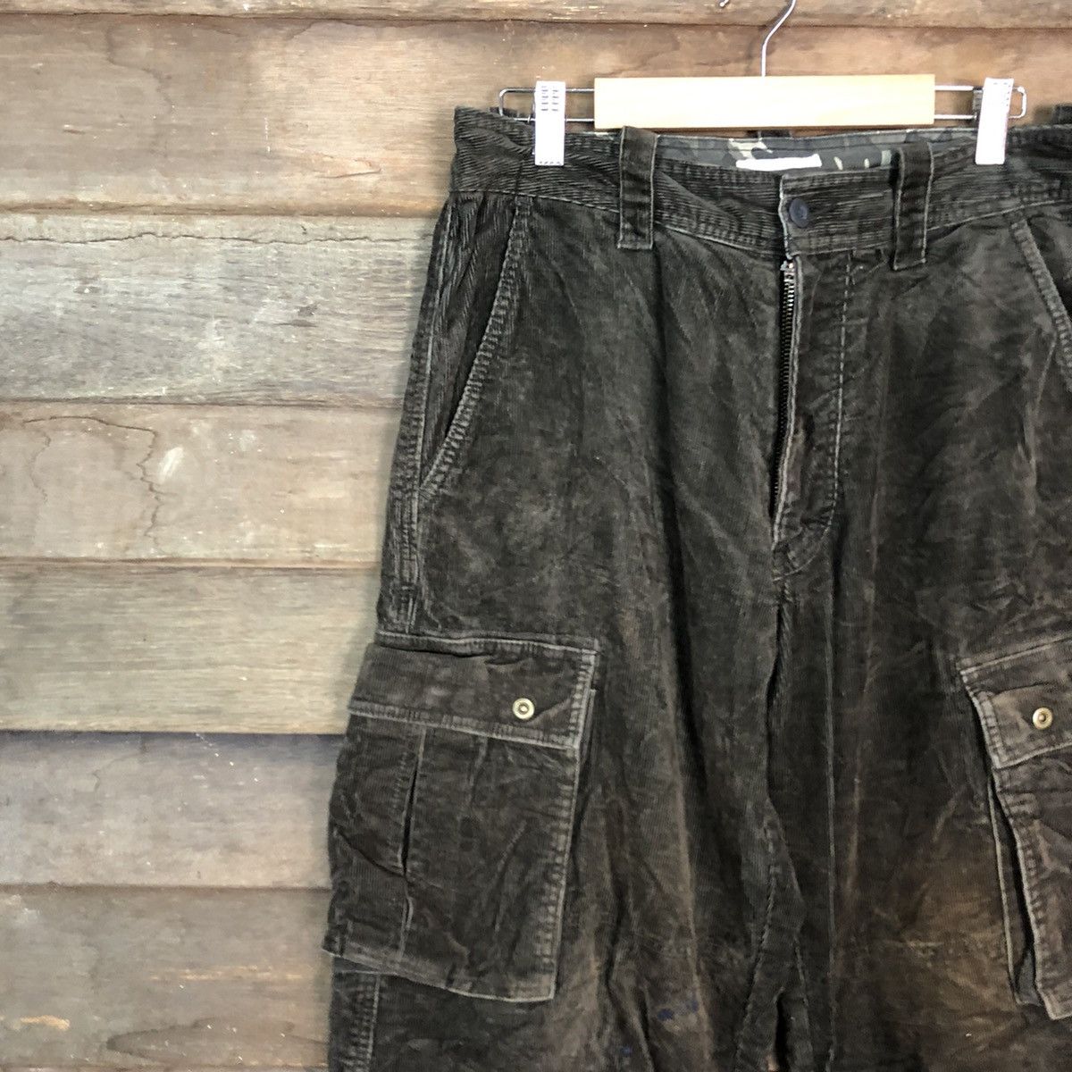 Hypebeast Sunny Claude Brown corduroy painter Cargo Pants #c1018DL Size US 28 / EU 44 - 6 Thumbnail
