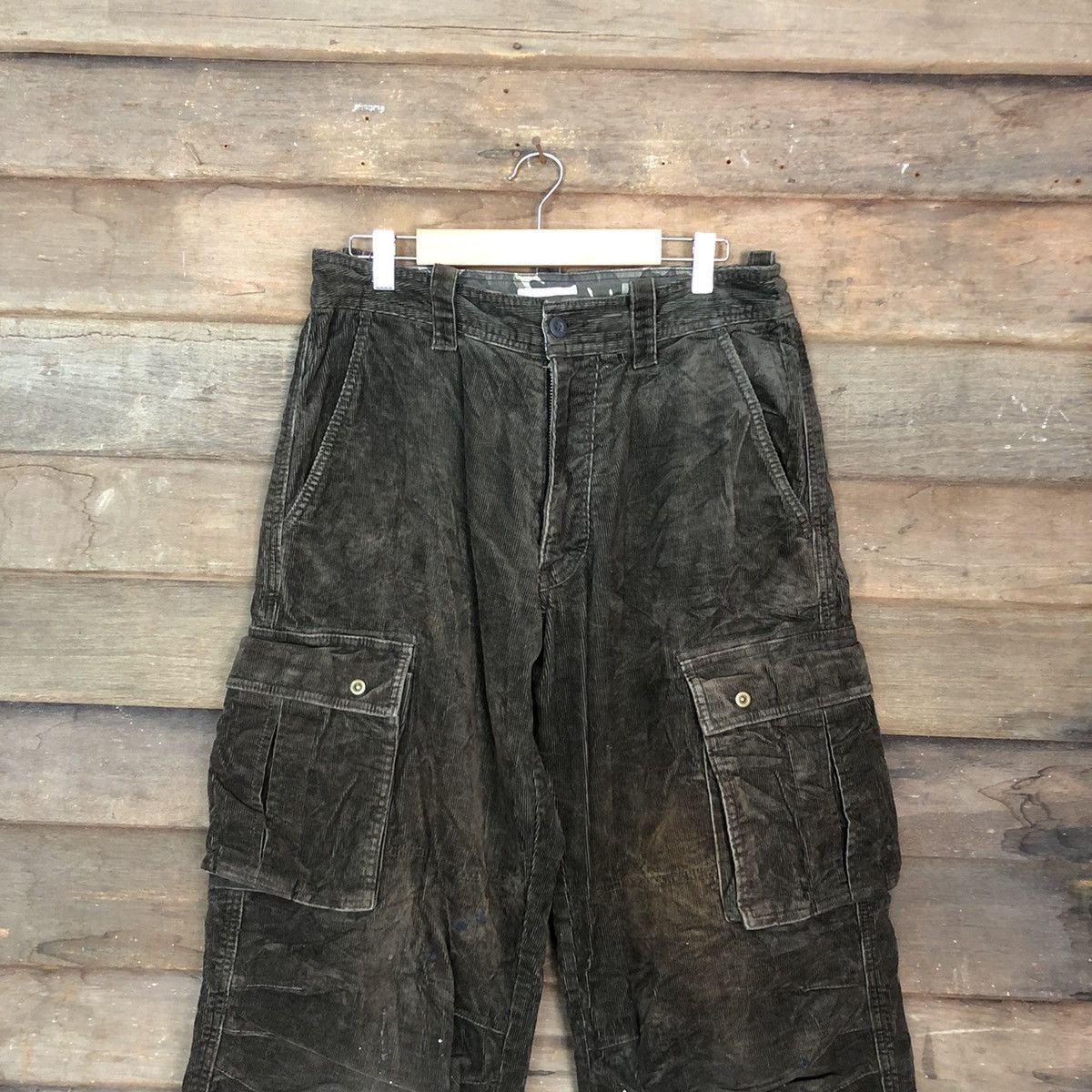 Hypebeast Sunny Claude Brown corduroy painter Cargo Pants #c1018DL Size US 28 / EU 44 - 2 Thumbnail