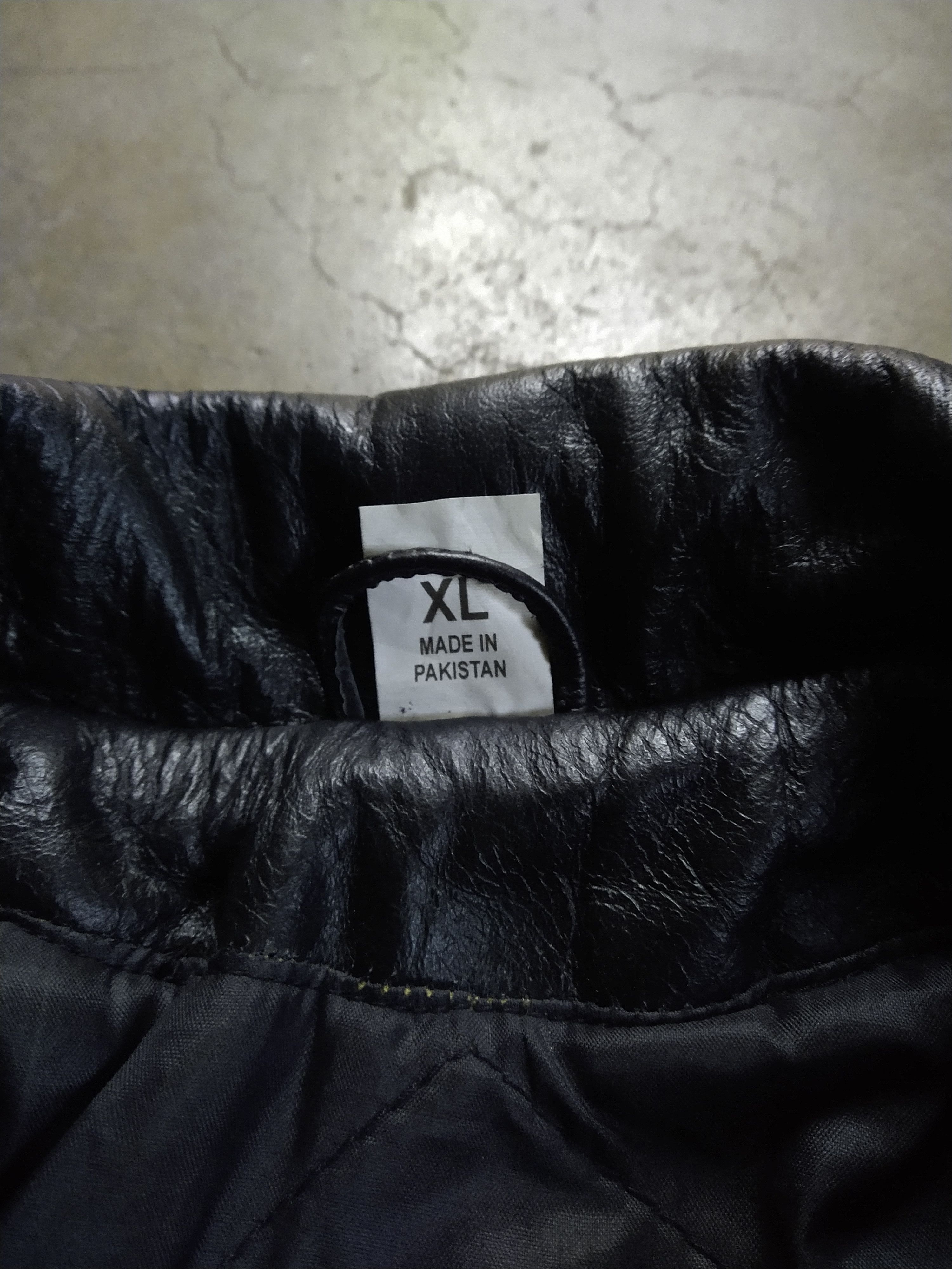 Genuine Leather Leather Motorcycle Jacket Biker XL Black Zip Braided Size US XL / EU 56 / 4 - 8 Thumbnail
