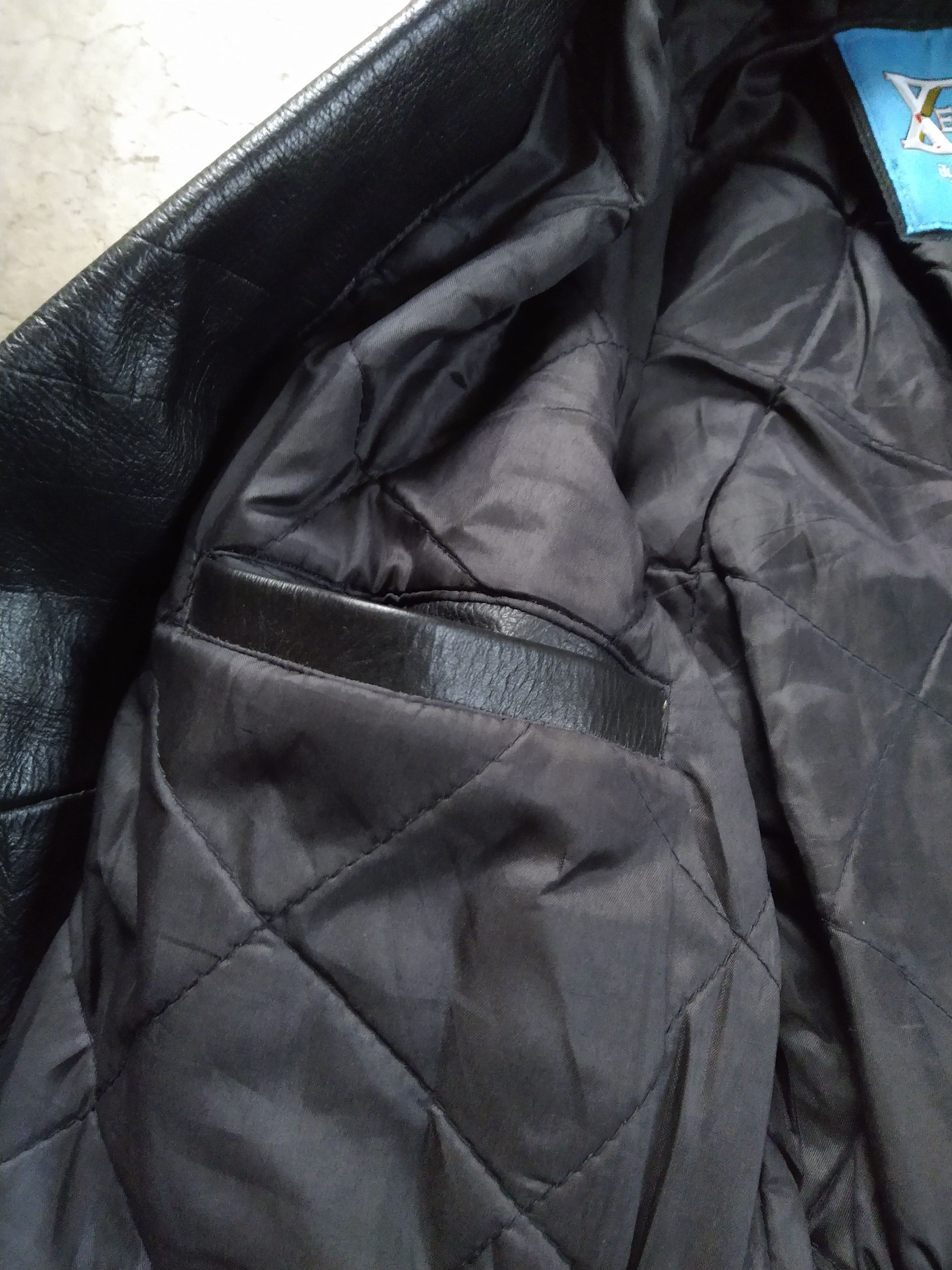 Genuine Leather Leather Motorcycle Jacket Biker XL Black Zip Braided Size US XL / EU 56 / 4 - 15 Thumbnail