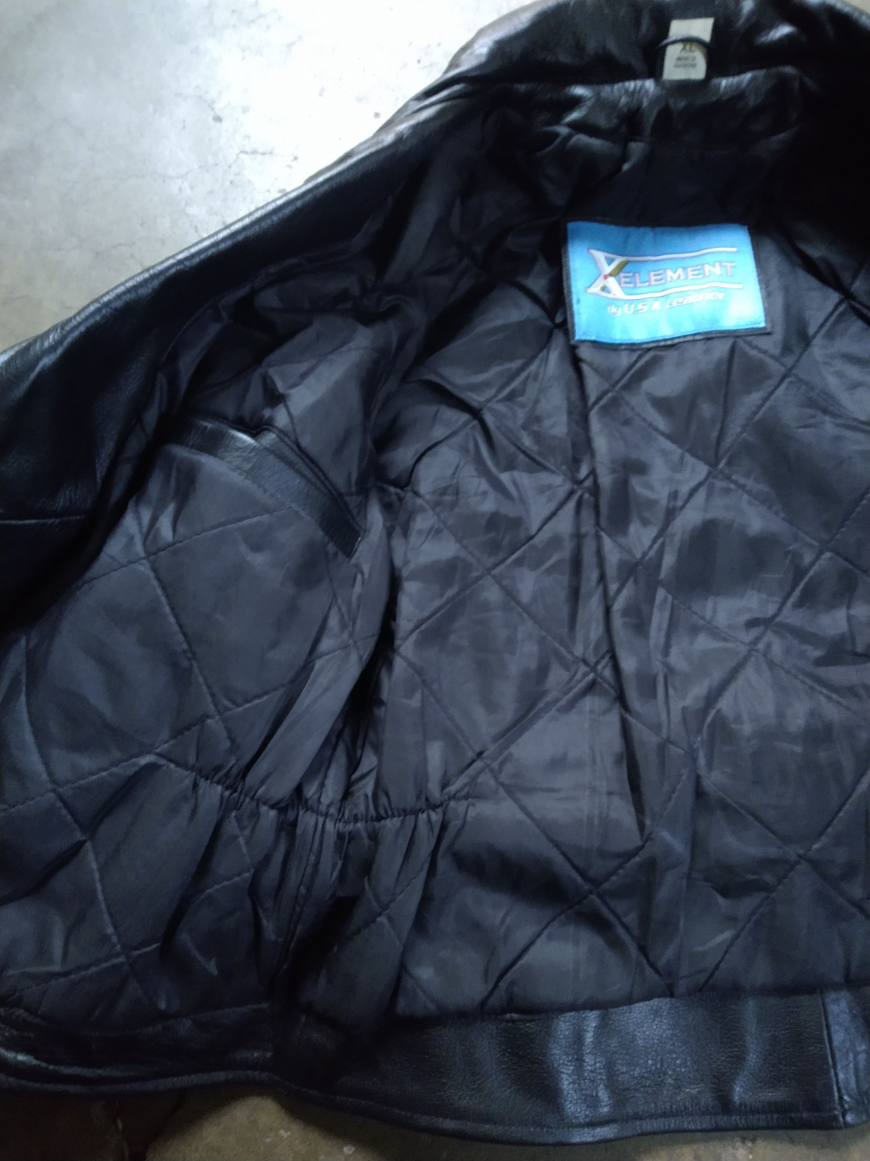 Genuine Leather Leather Motorcycle Jacket Biker XL Black Zip Braided Size US XL / EU 56 / 4 - 7 Thumbnail