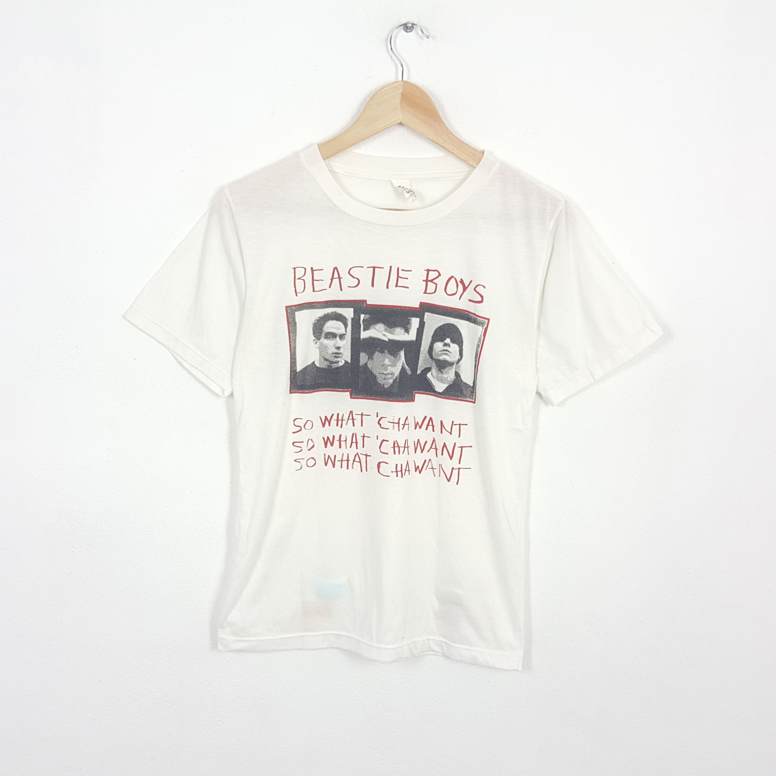 image of Band Tees x Rap Tees Vintage Beastie Boys American Rapper Group T-Shirt in White, Men's (Size Small