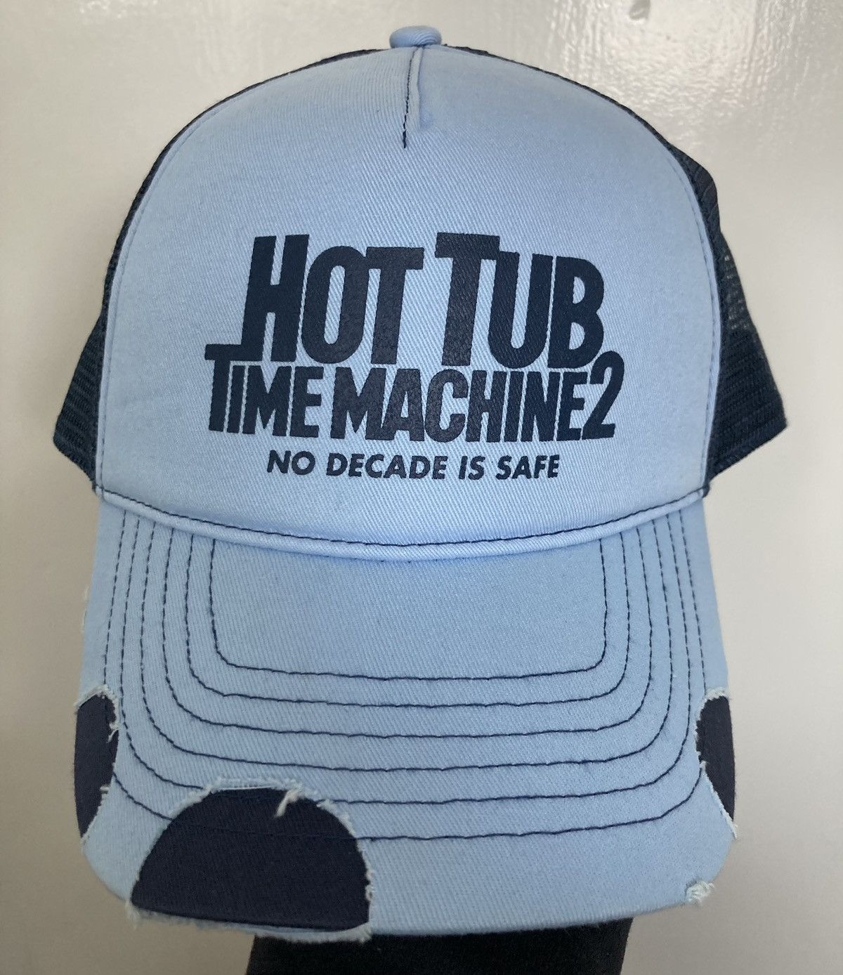 Vintage HOT TUB TIME MACHINE 2 MOVIE TRUCKER HAT CAP 2015 PROMO BLUE Size ONE SIZE - 2 Thumbnail