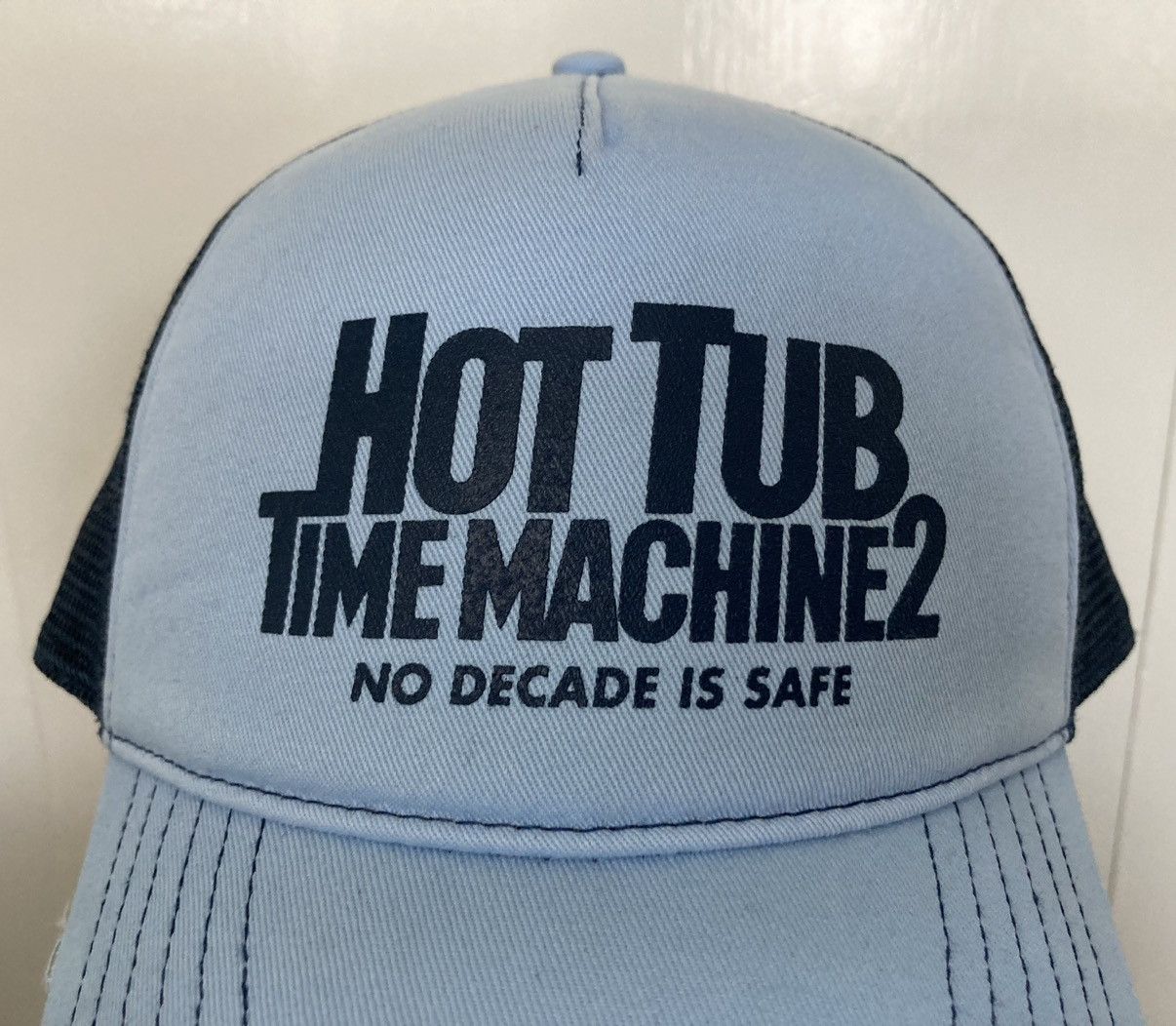 Vintage HOT TUB TIME MACHINE 2 MOVIE TRUCKER HAT CAP 2015 PROMO BLUE Size ONE SIZE - 4 Thumbnail