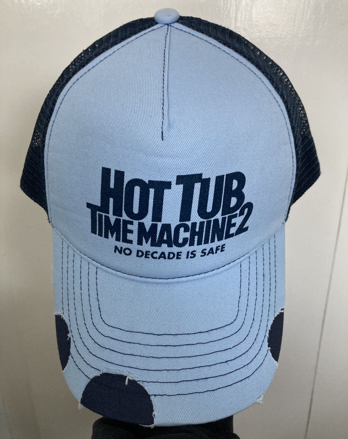 Vintage HOT TUB TIME MACHINE 2 MOVIE TRUCKER HAT CAP 2015 PROMO BLUE Size ONE SIZE - 3 Thumbnail