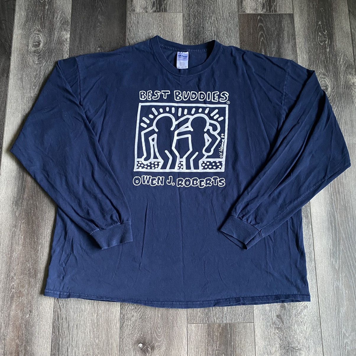 Keith Haring Vintage Keith Haring Best Buddies Longsleeve Tee Shirt Owen Size US XXL / EU 58 / 5 - 1 Thumbnail