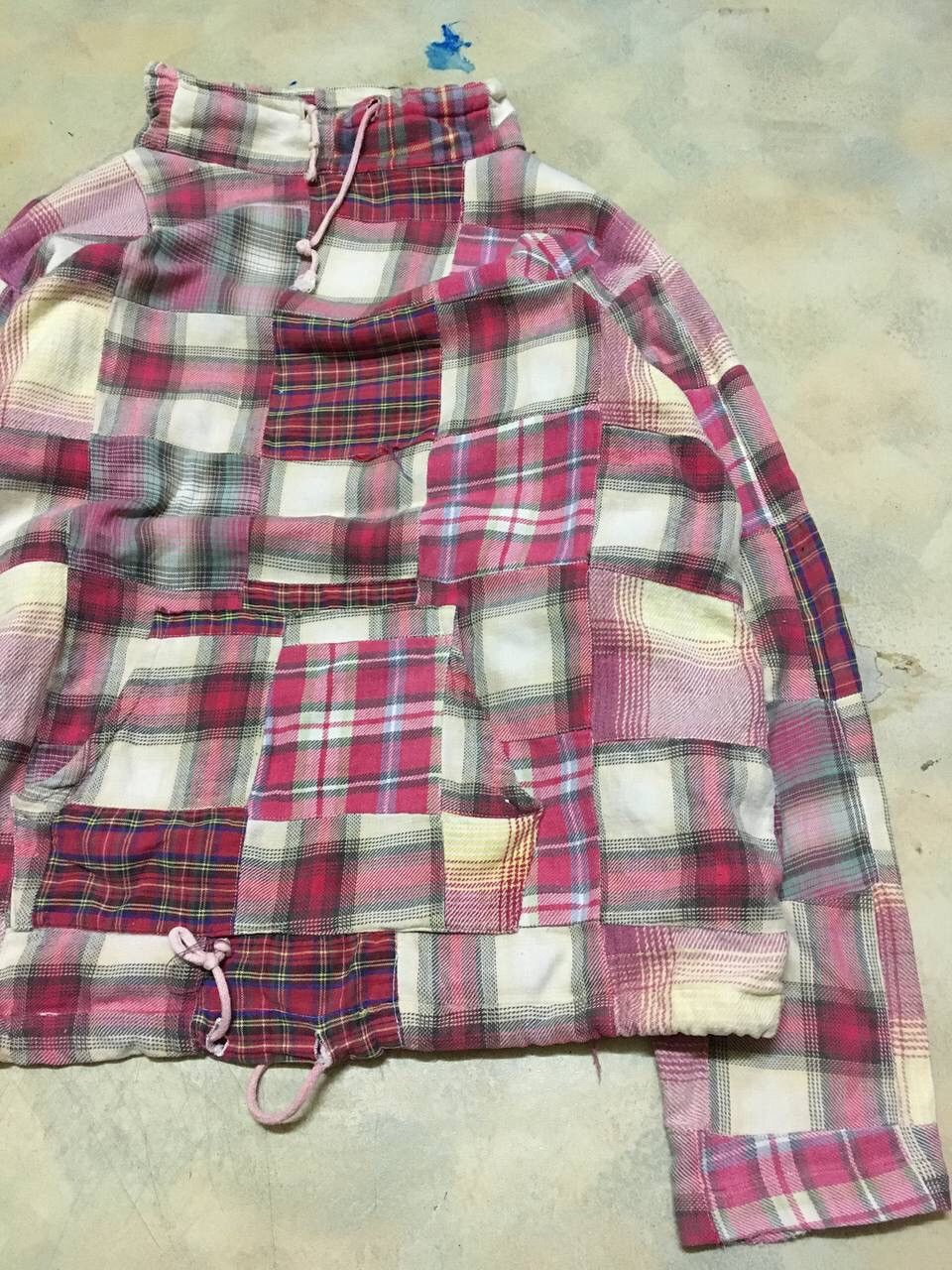 Japanese Brand Nepuca Patchwork Sweatshirt Red Tartan Size US L / EU 52-54 / 3 - 4 Thumbnail