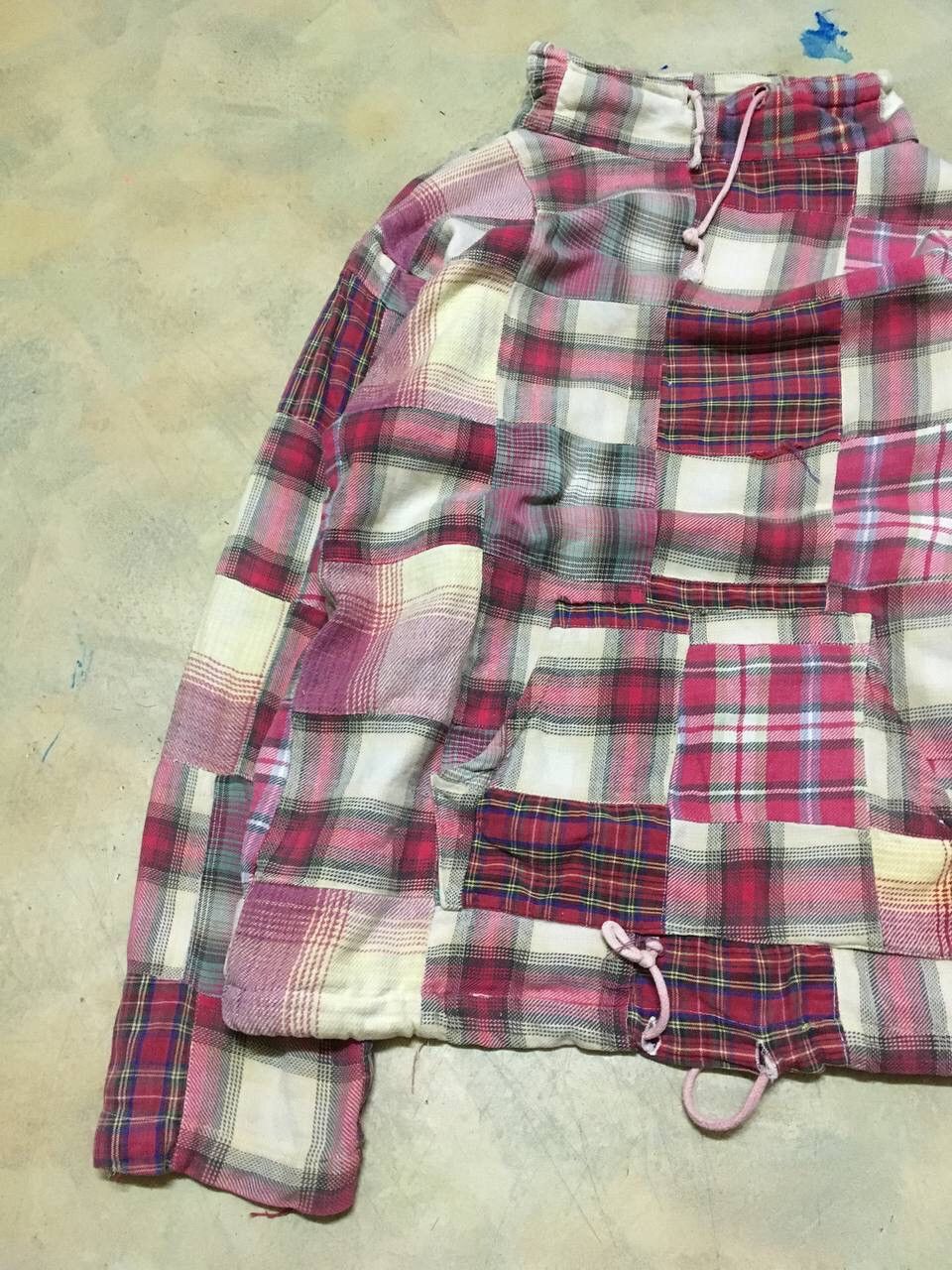 Japanese Brand Nepuca Patchwork Sweatshirt Red Tartan Size US L / EU 52-54 / 3 - 3 Thumbnail
