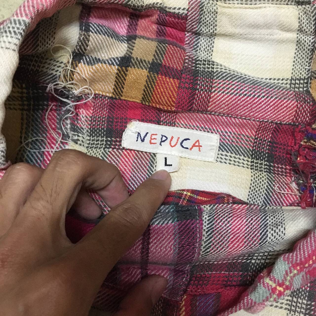 Japanese Brand Nepuca Patchwork Sweatshirt Red Tartan Size US L / EU 52-54 / 3 - 6 Thumbnail