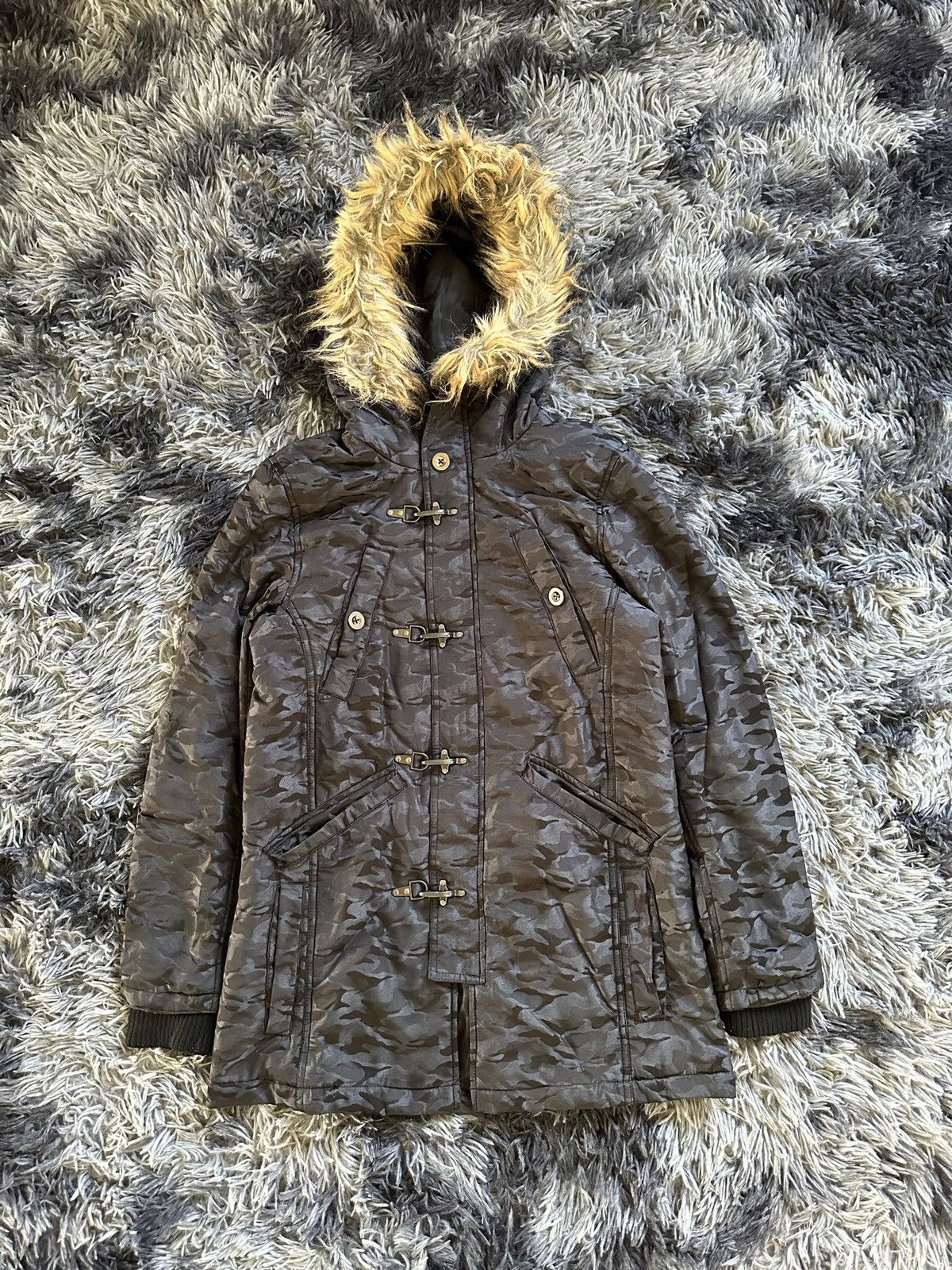 In The Attic 00's In The Attic digital camo black parka puffer jacket Size US M / EU 48-50 / 2 - 17 Thumbnail