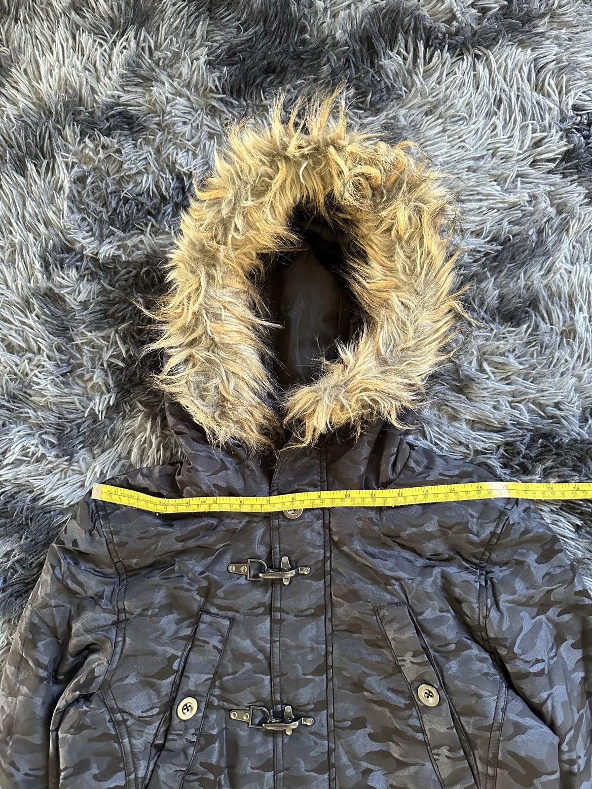 In The Attic 00's In The Attic digital camo black parka puffer jacket Size US M / EU 48-50 / 2 - 22 Thumbnail
